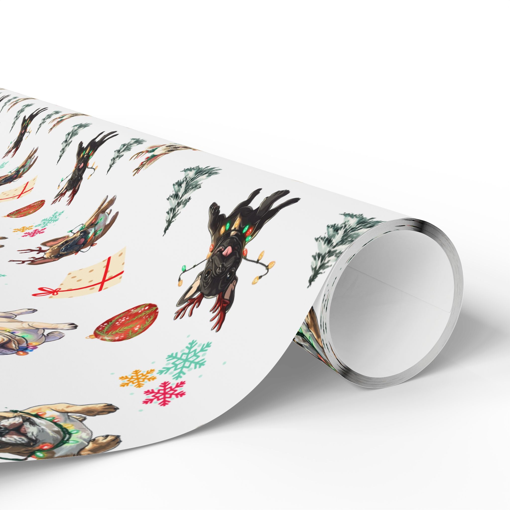 "Santa’s Tipsy Crew" Christmas Wrapping Paper (French)