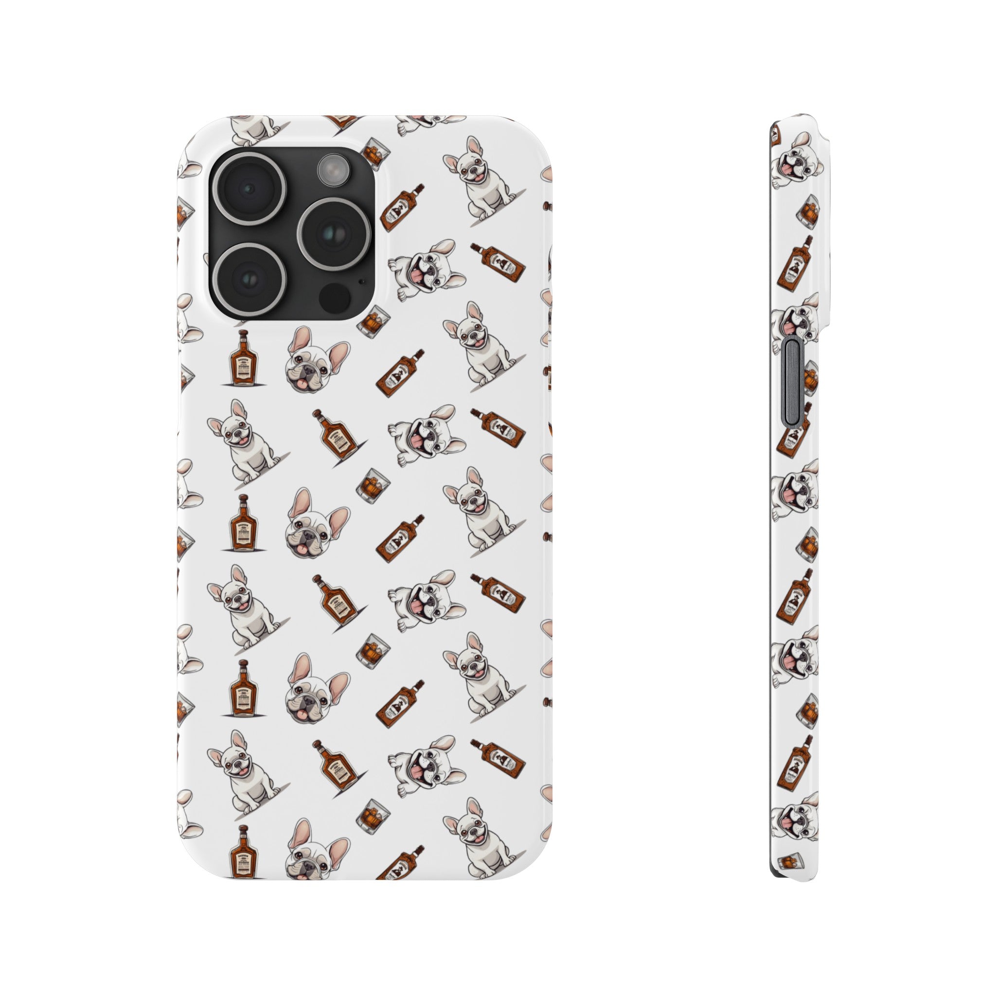 Bulldog iPhone Cases (White French/Bourbon)