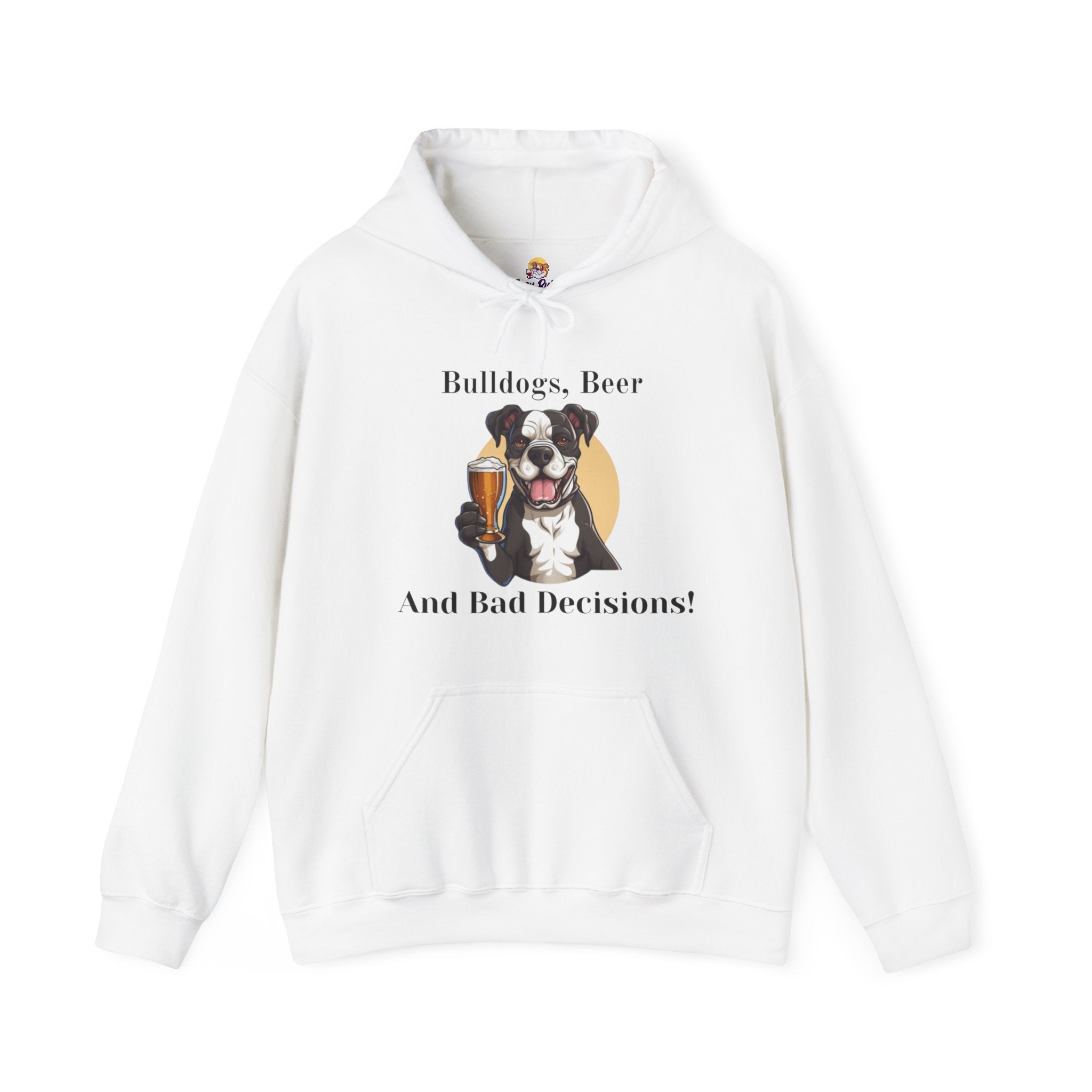 Bulldogs, Beer, and Bad Decisions" Hoodie - Your Go-To Gear for Mischievous Times! option 19 - English Bulldog mom gift | Tipsy Bully