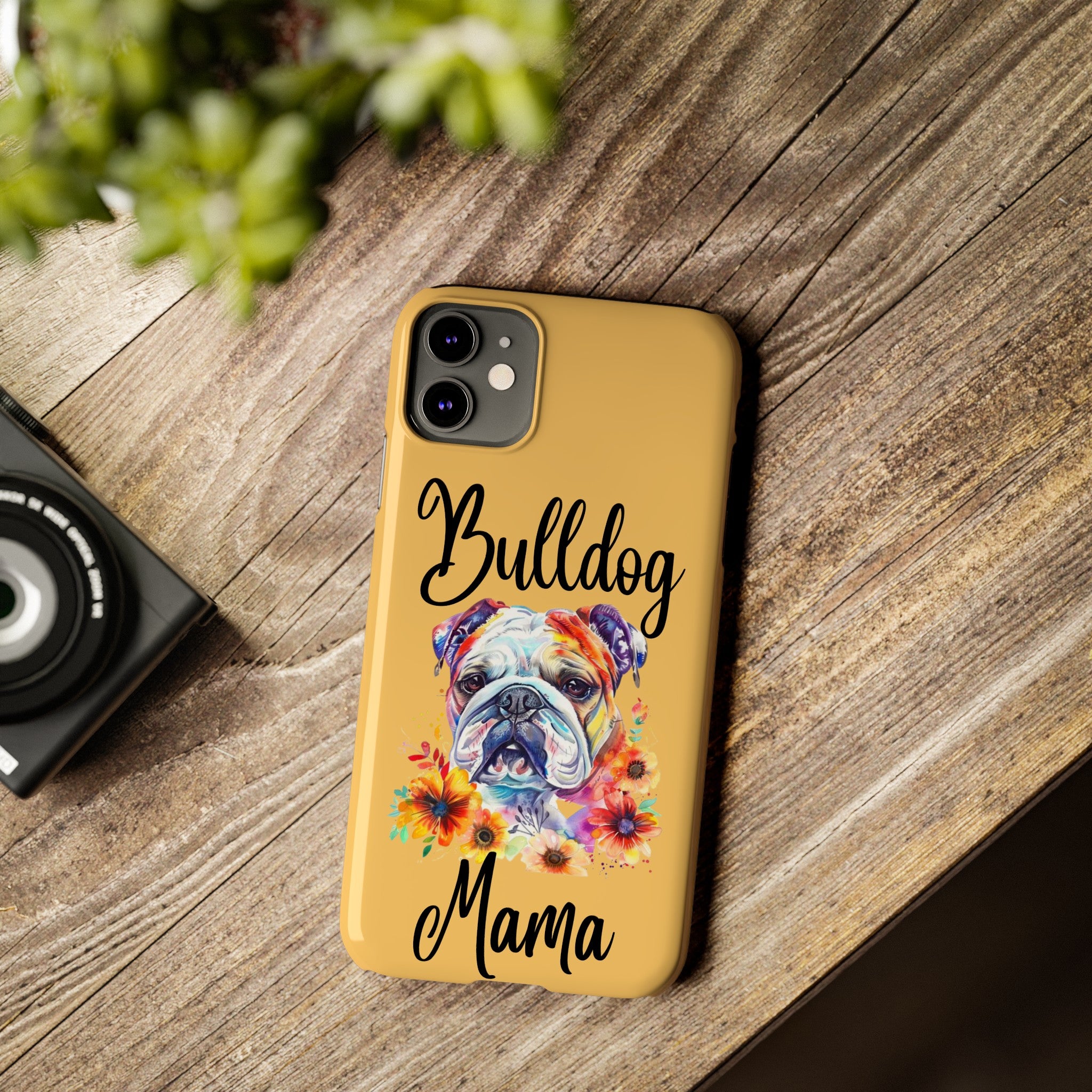 Bulldog Mama iPhone Cases (Engish)
