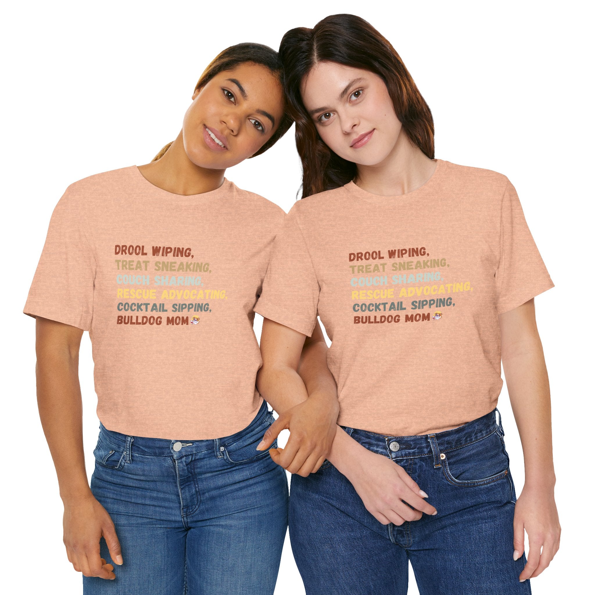 Drool Wiping, Treat Sneaking, Bulldog Mom Tee (English)
