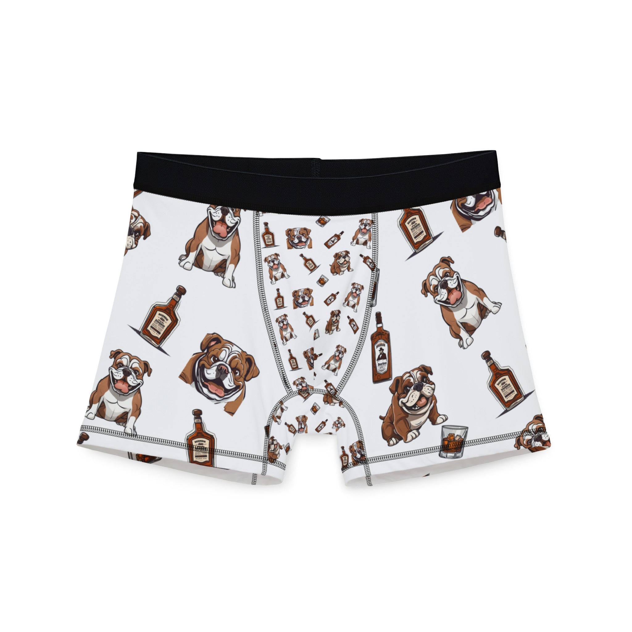 Tipsy Bully Bulldogs & Bourbon Men's Underwear alternate view - English Bulldog mom gift | Tipsy Bully