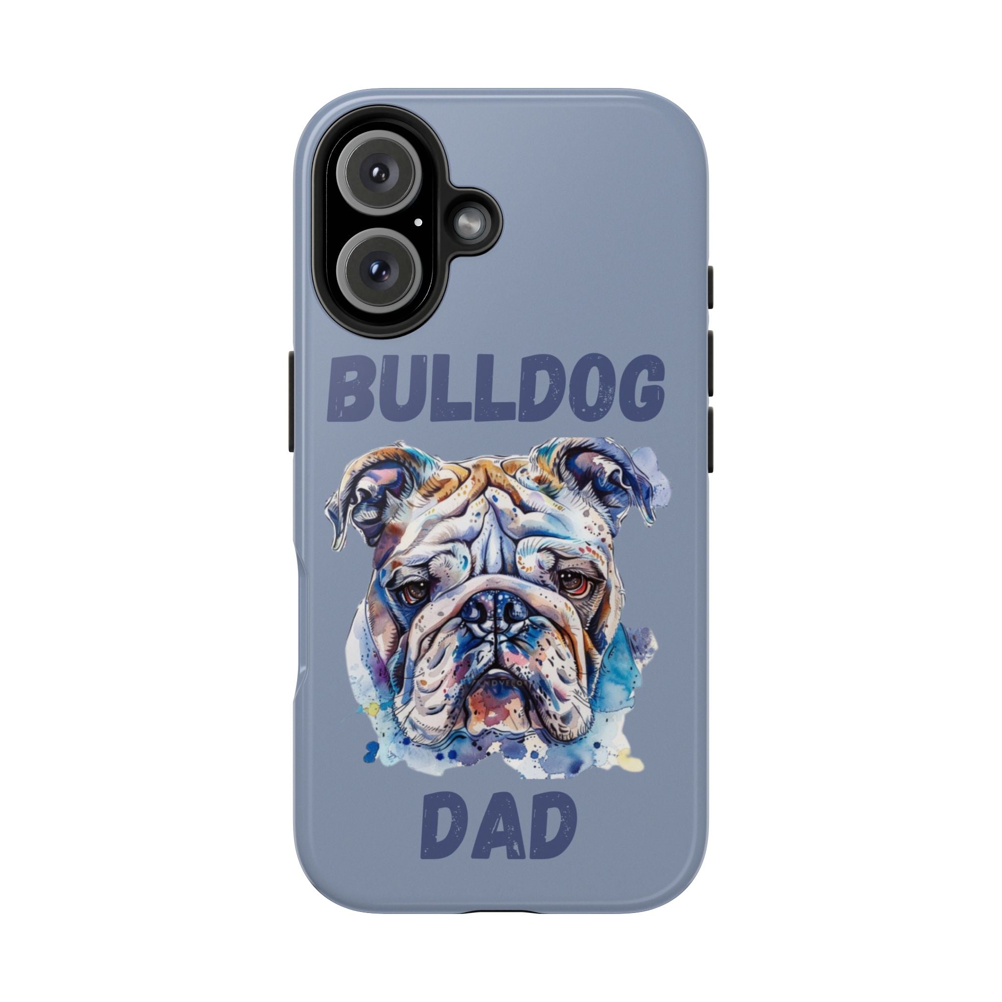 Bulldog Dad iPhone Cases (English/Watercolor) New