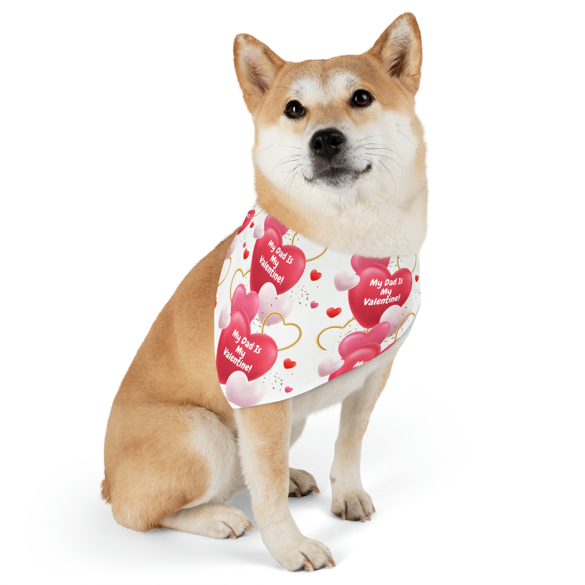 My Dad is My Valentine" - Adorable Valentine's Day Dog Bandana