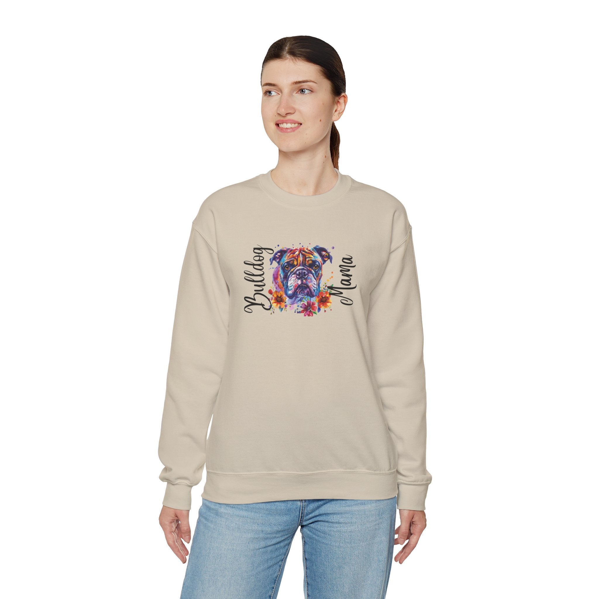 Bulldog Mama crew neck sweatshirt (English)