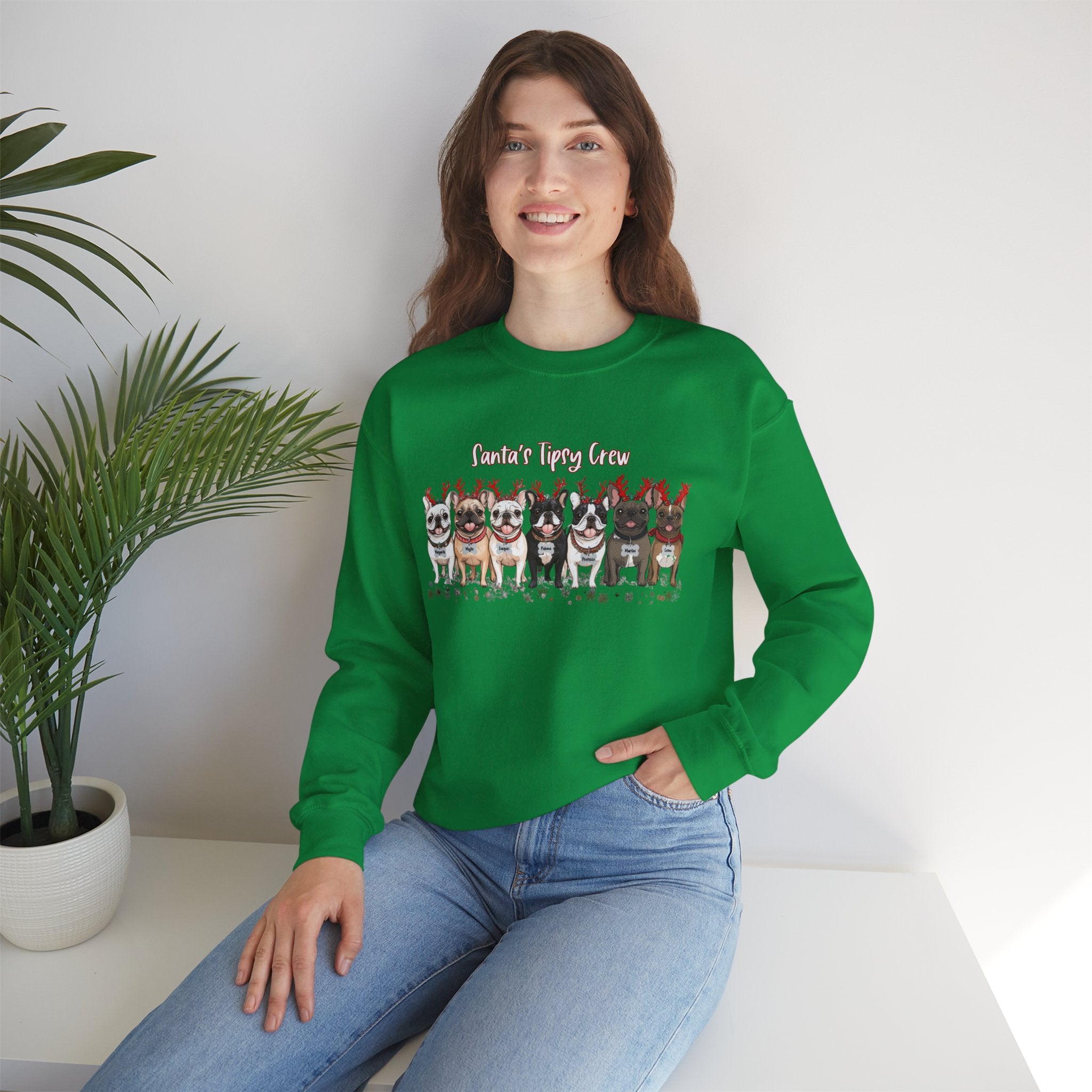 “Santa’s Tipsy Crew” Christmas Crewneck Sweatshirt - Unisex (French)
