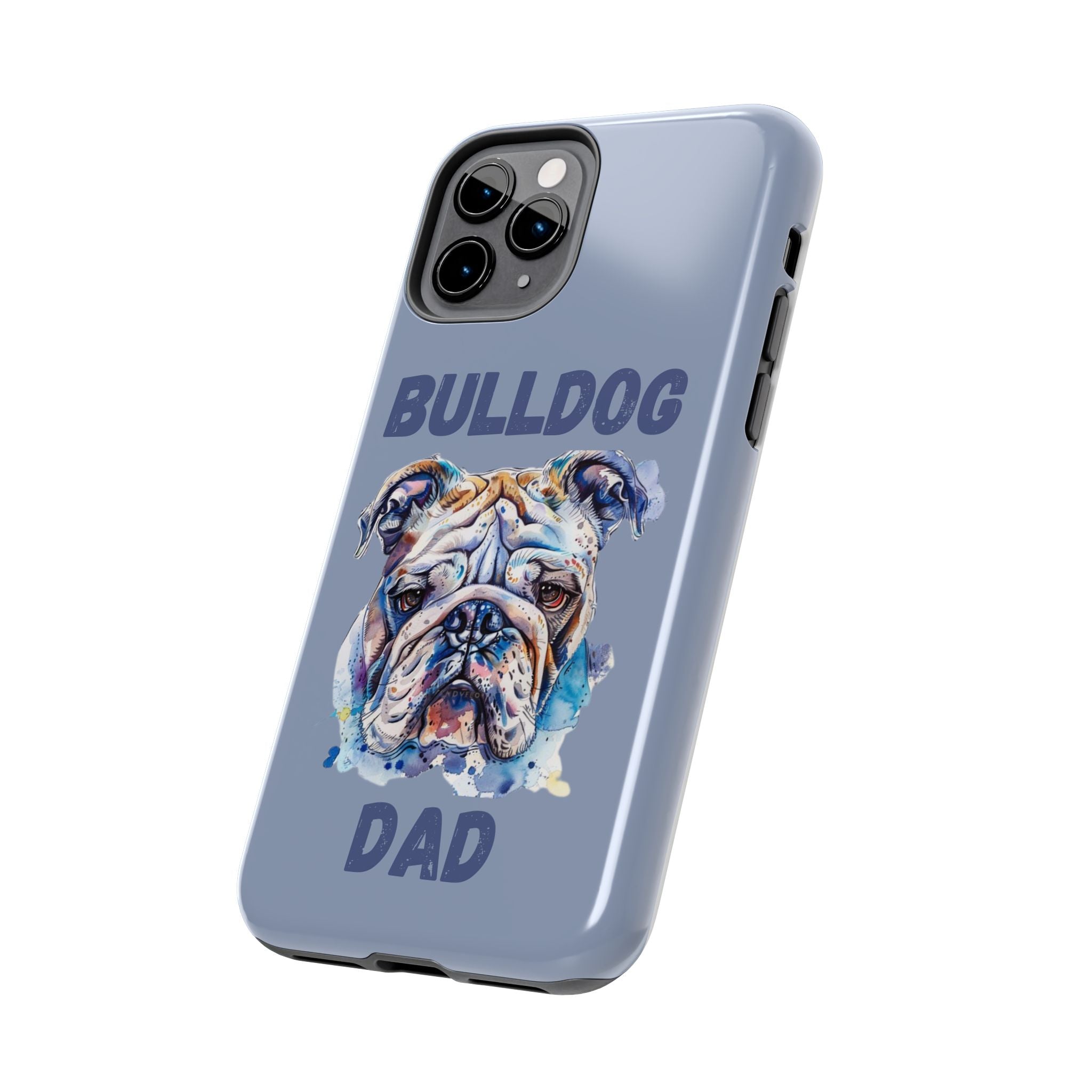 Bulldog Dad iPhone Cases (English/Watercolor) New