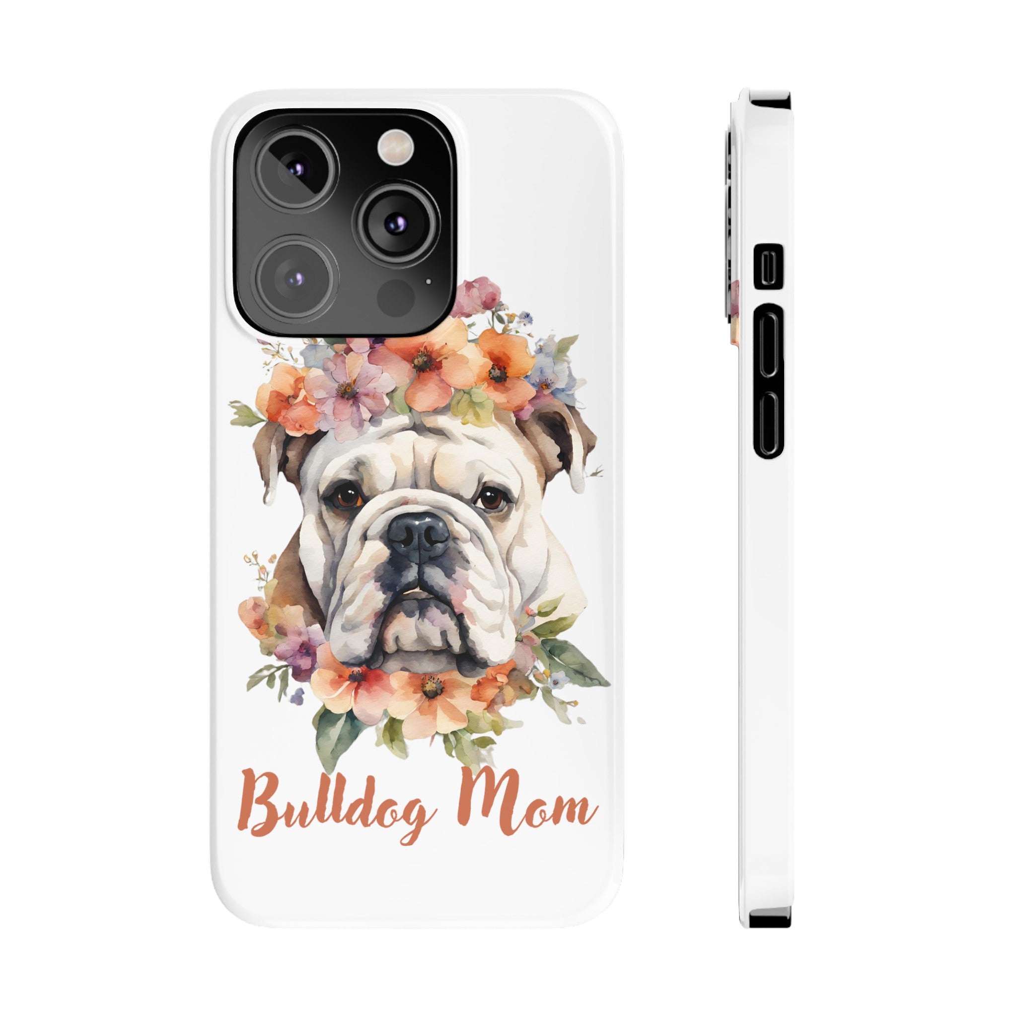 Bulldog iPhone Cases (Engish/White)