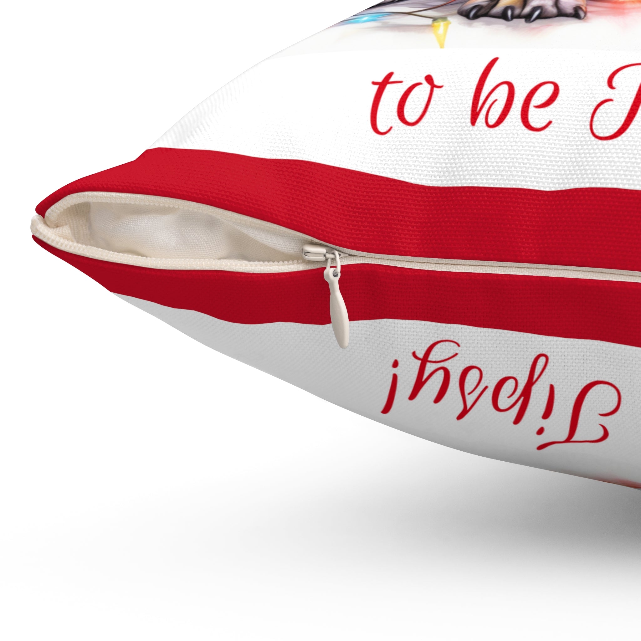 Tipsy Bully Holiday Pillow (Brown French-Tis the Season-Red)