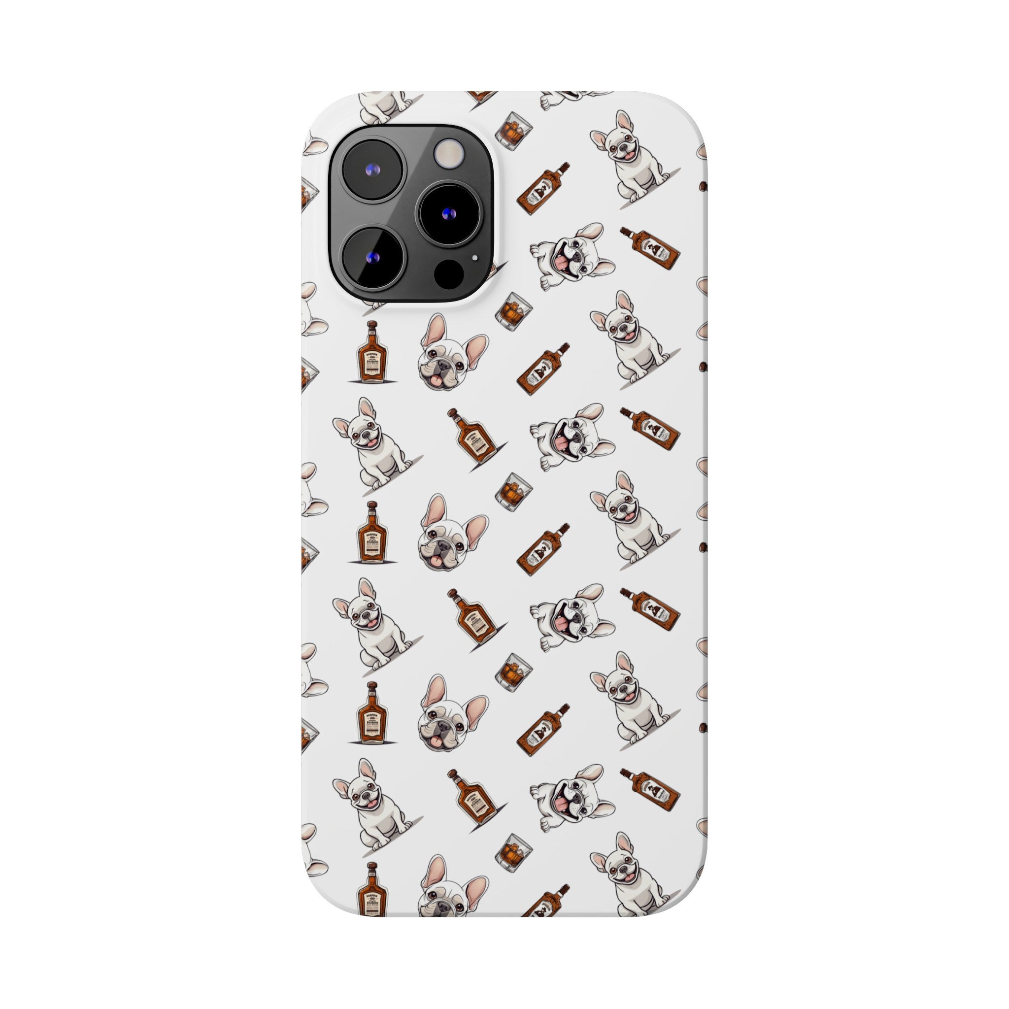 Bulldog iPhone Cases (White French/Bourbon)