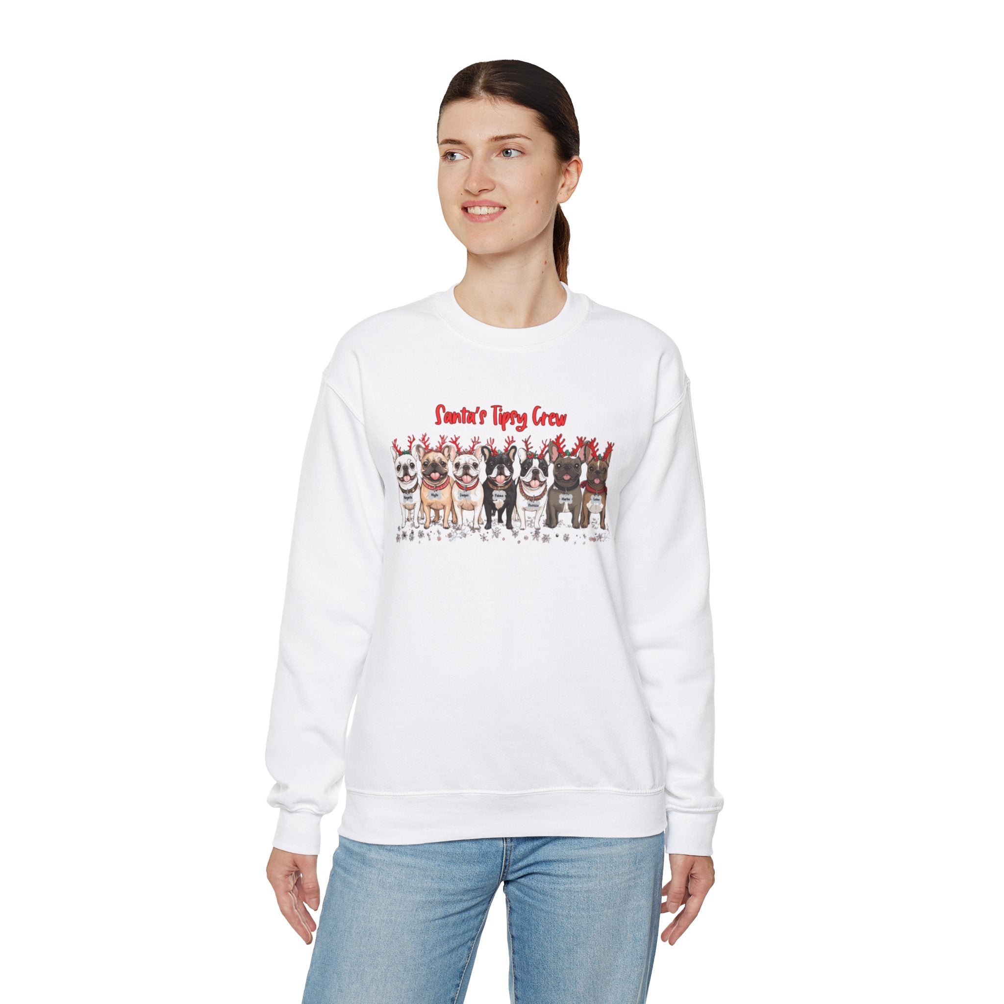 “Santa’s Tipsy Crew” Christmas Crewneck Sweatshirt - Unisex (English)