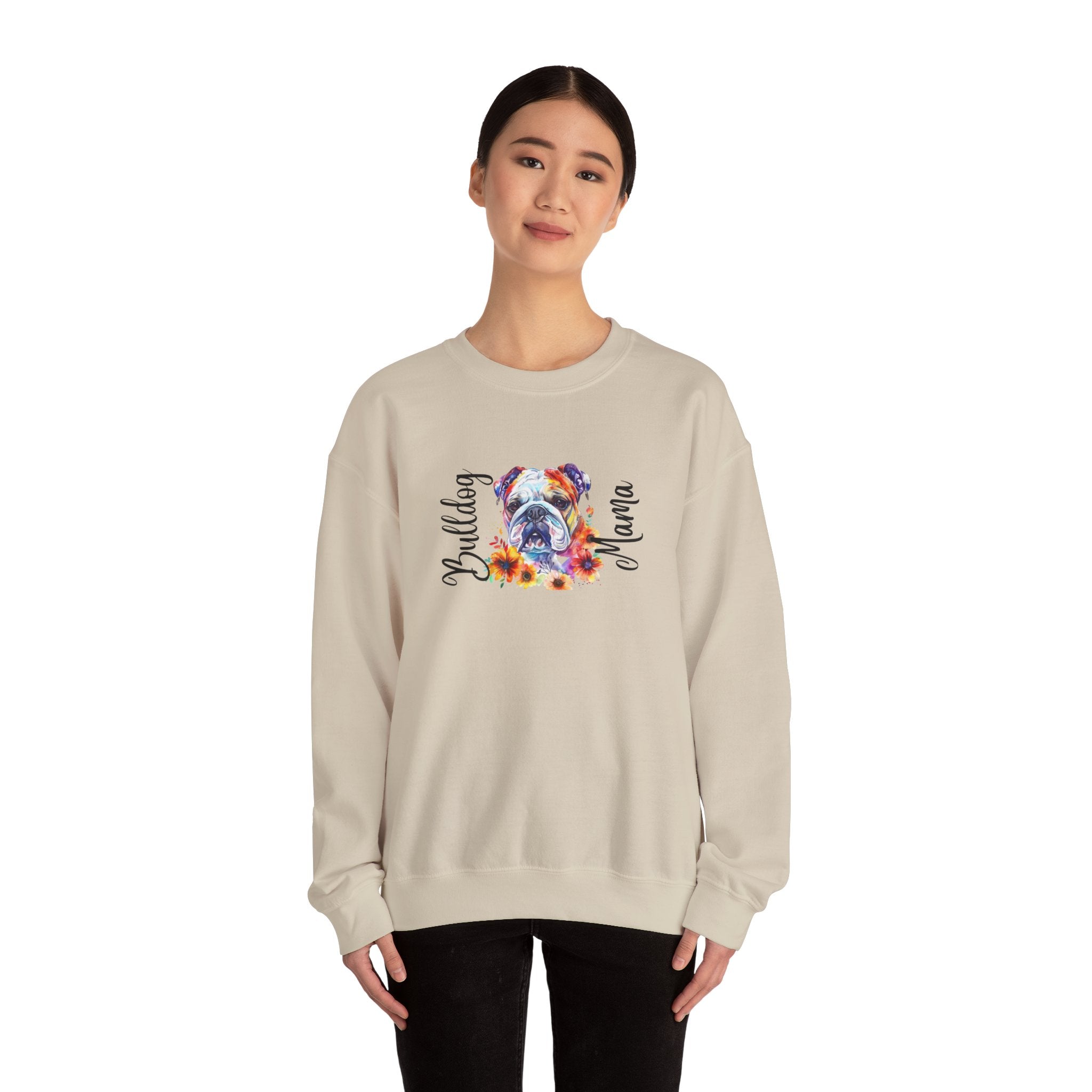 Bulldog Mama crew neck sweatshirt (English)