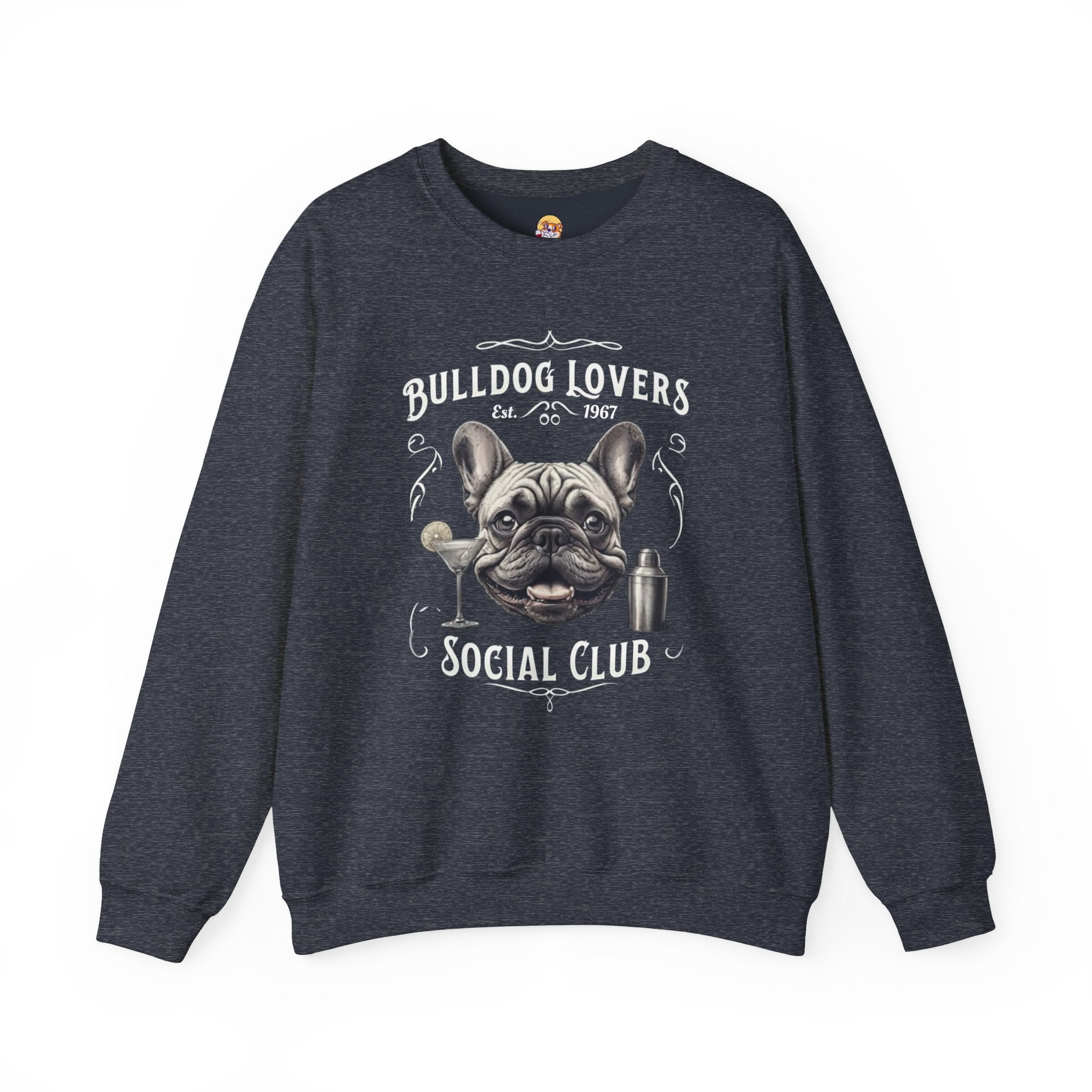 Bulldog Lovers Social Club Unisex Heavy Blend™ Crewneck Sweatshirt (French/Cocktail)