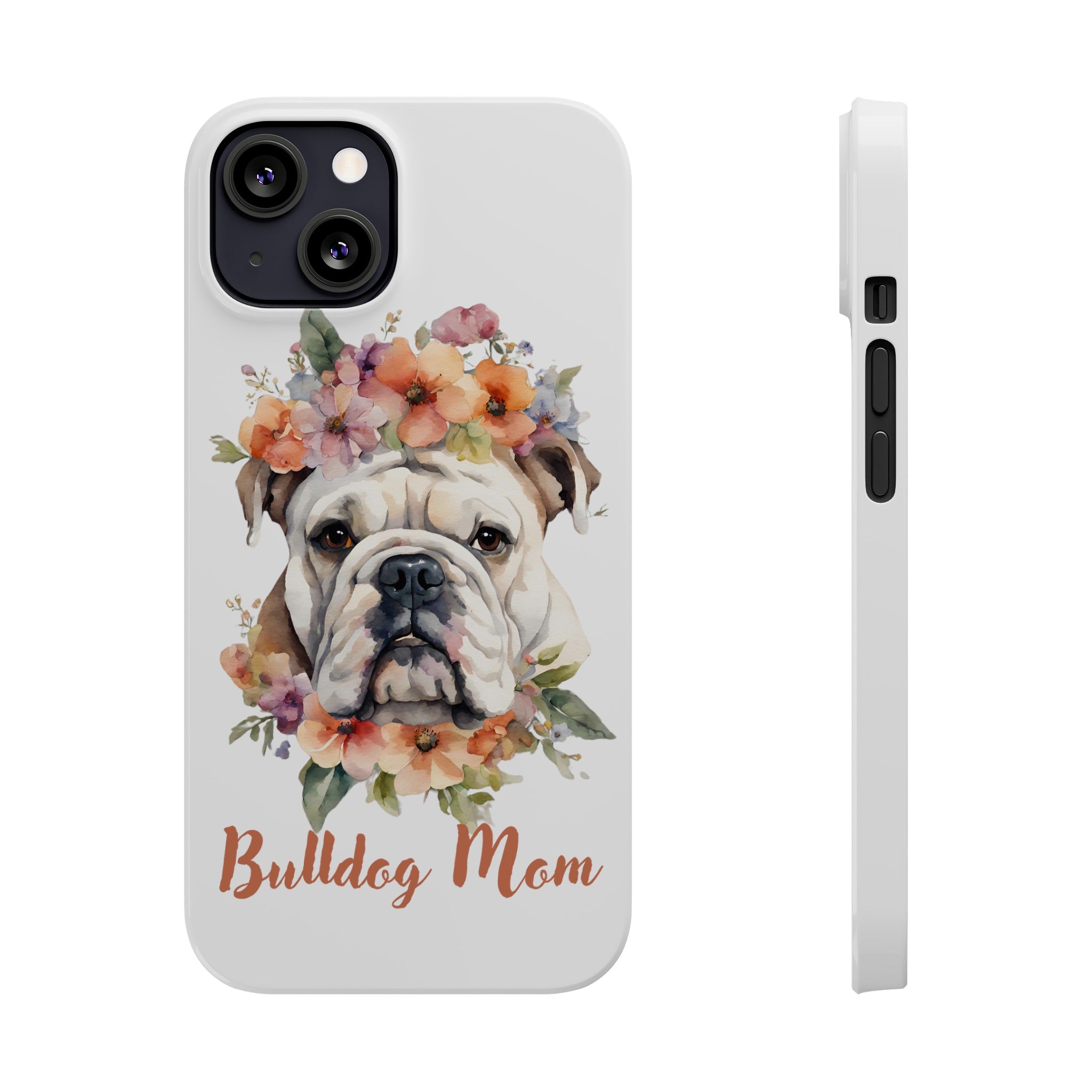 Bulldog iPhone Cases (Engish/White)