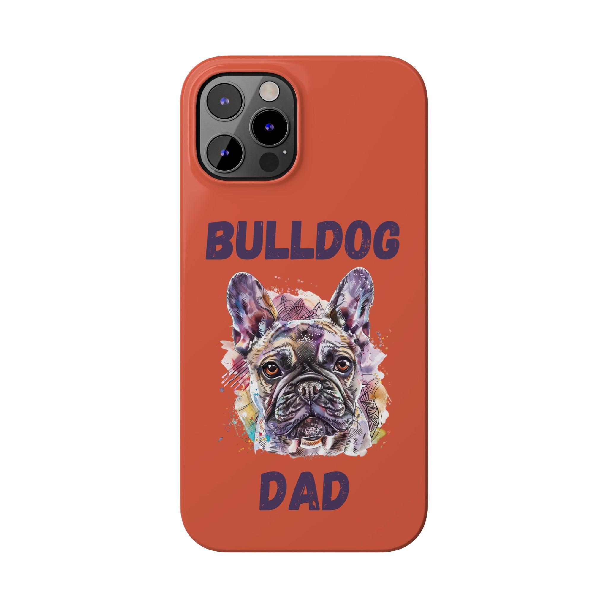 Bulldog Dad iPhone Cases (French/Orange)
