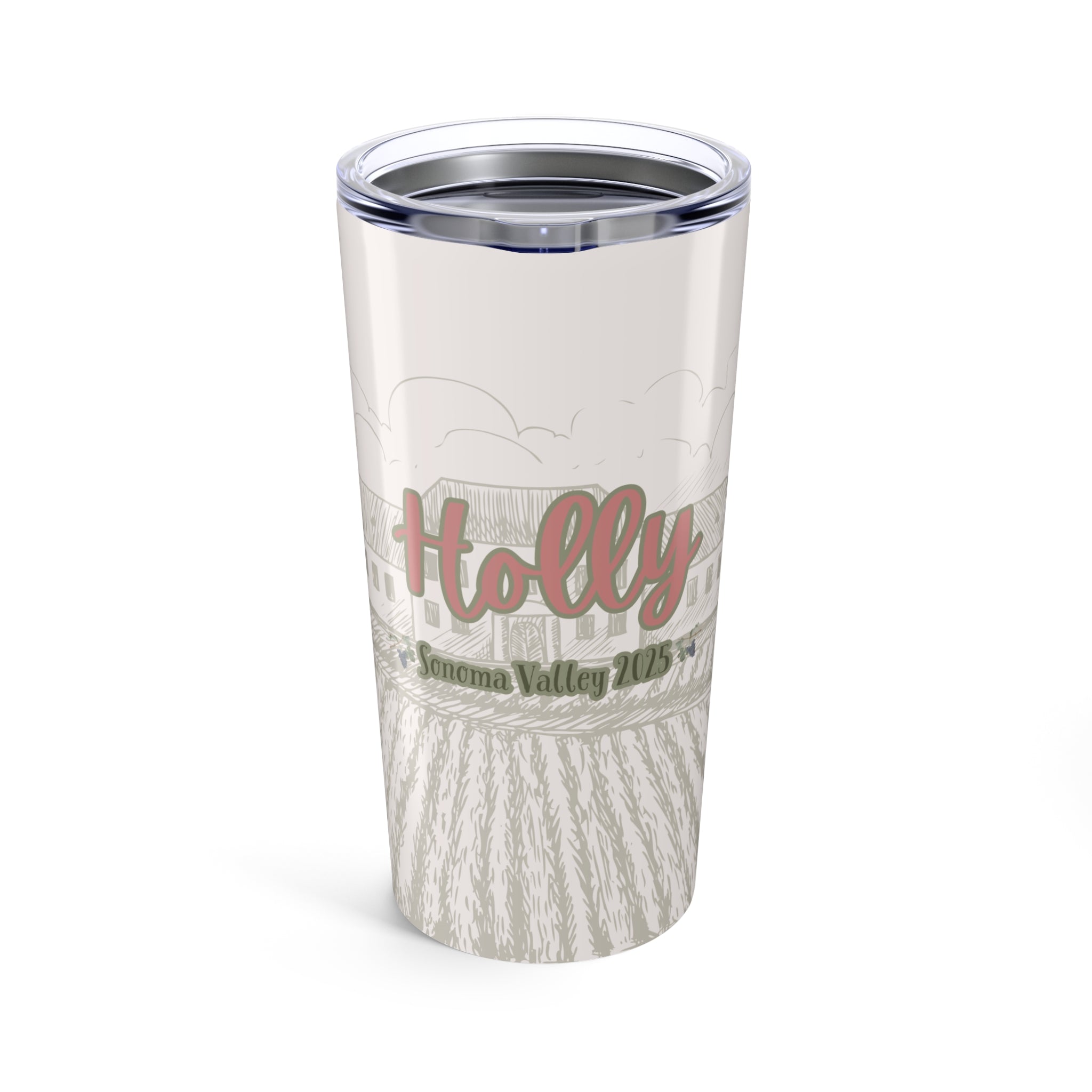 Personalized Tumbler 20oz | Custom Drinkware for Wine Lovers | Perfect Gift for Holidays, Birthdays, and Weddings | Eco-Friendly Travel Mug
