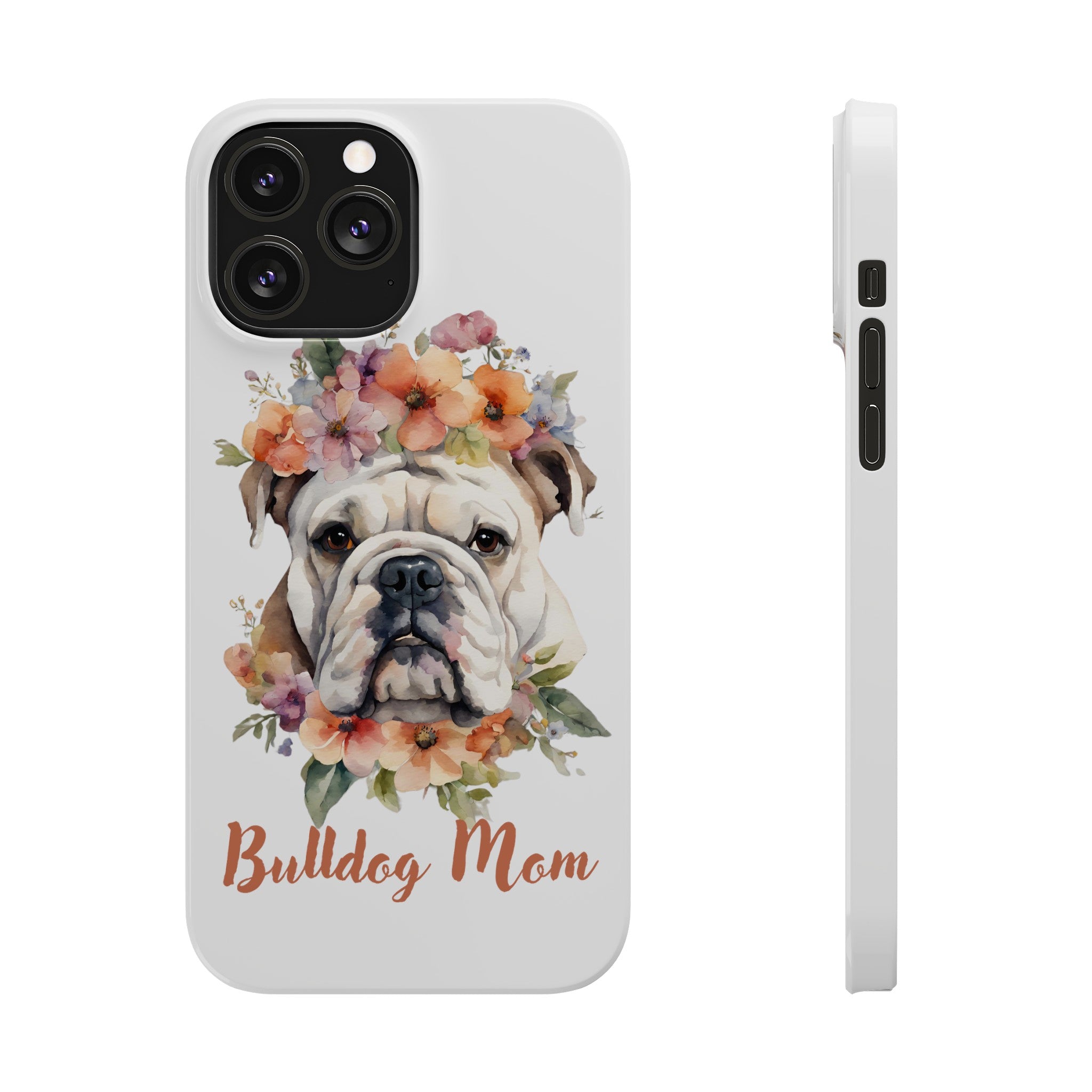 Bulldog iPhone Cases (Engish/White)