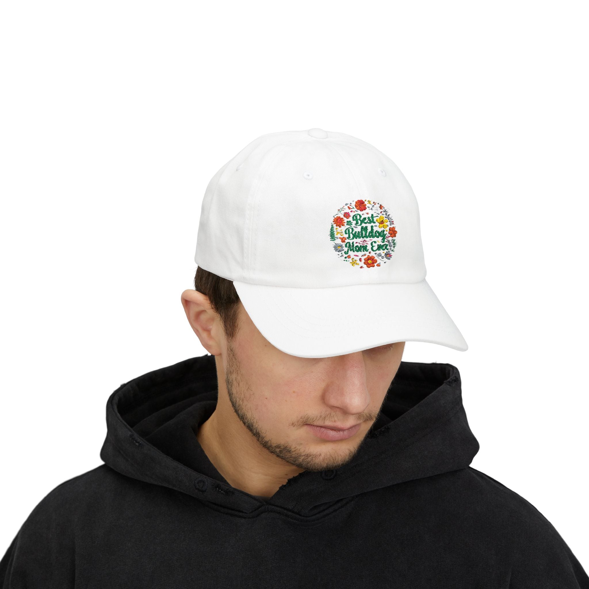 Embroidered Best Bulldog Mom Ever Dad Hat (English/French)