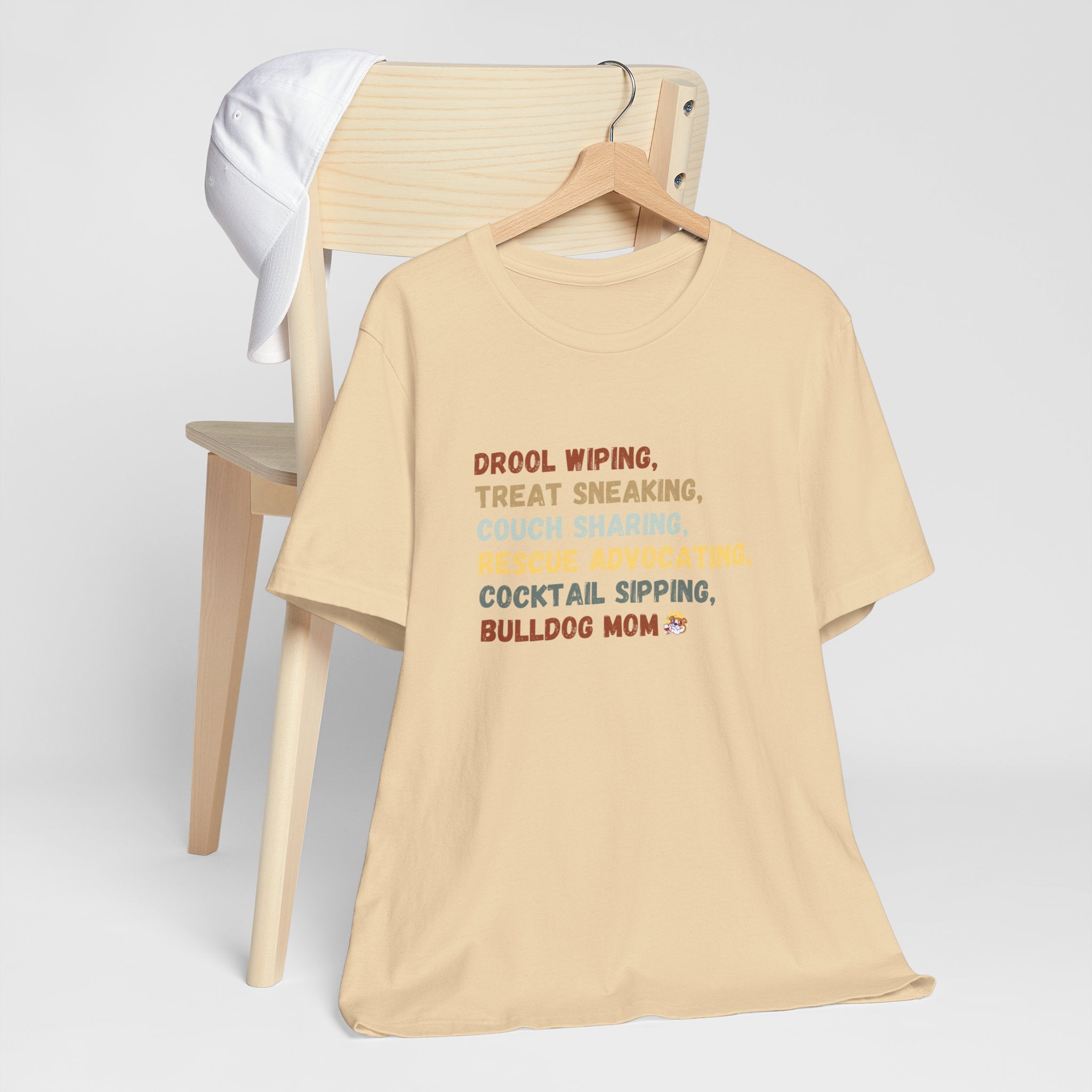 Drool Wiping, Treat Sneaking, Bulldog Mom Tee (English)