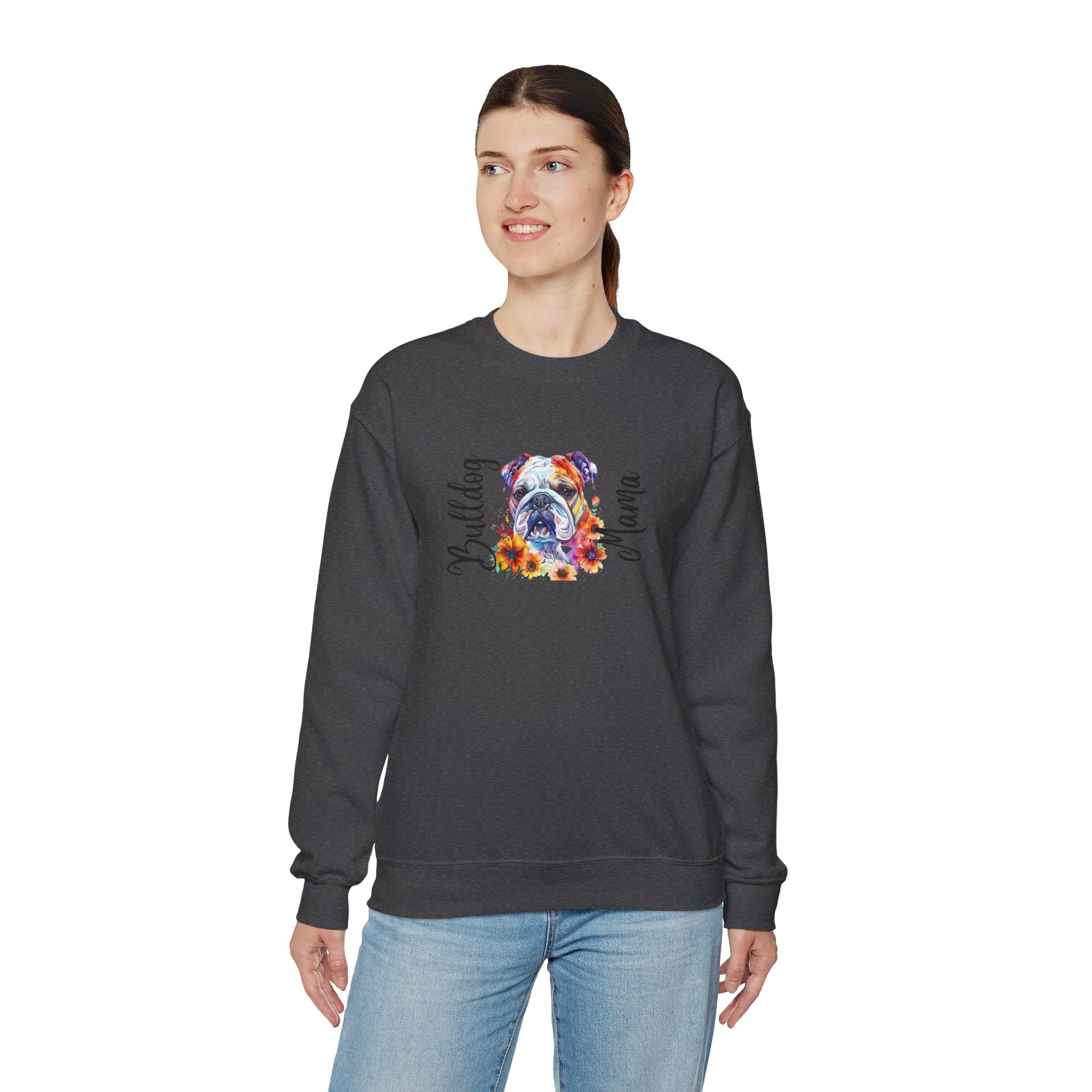 Bulldog Mama crew neck sweatshirt (English)