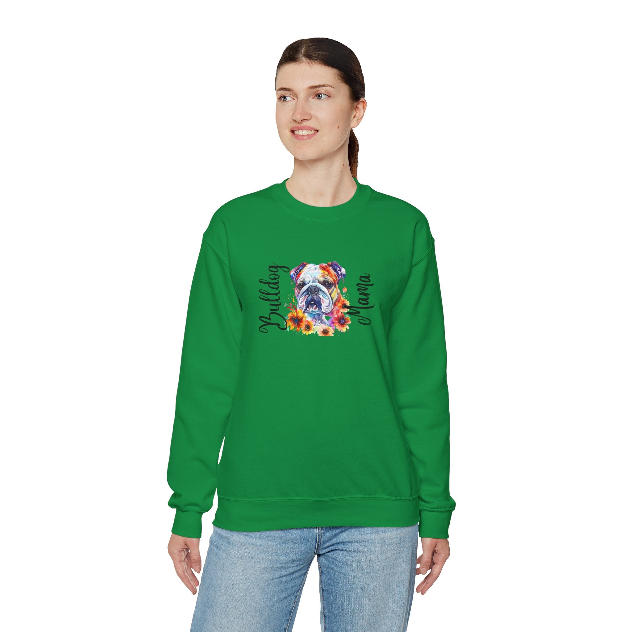 Bulldog Mama crew neck sweatshirt (English)