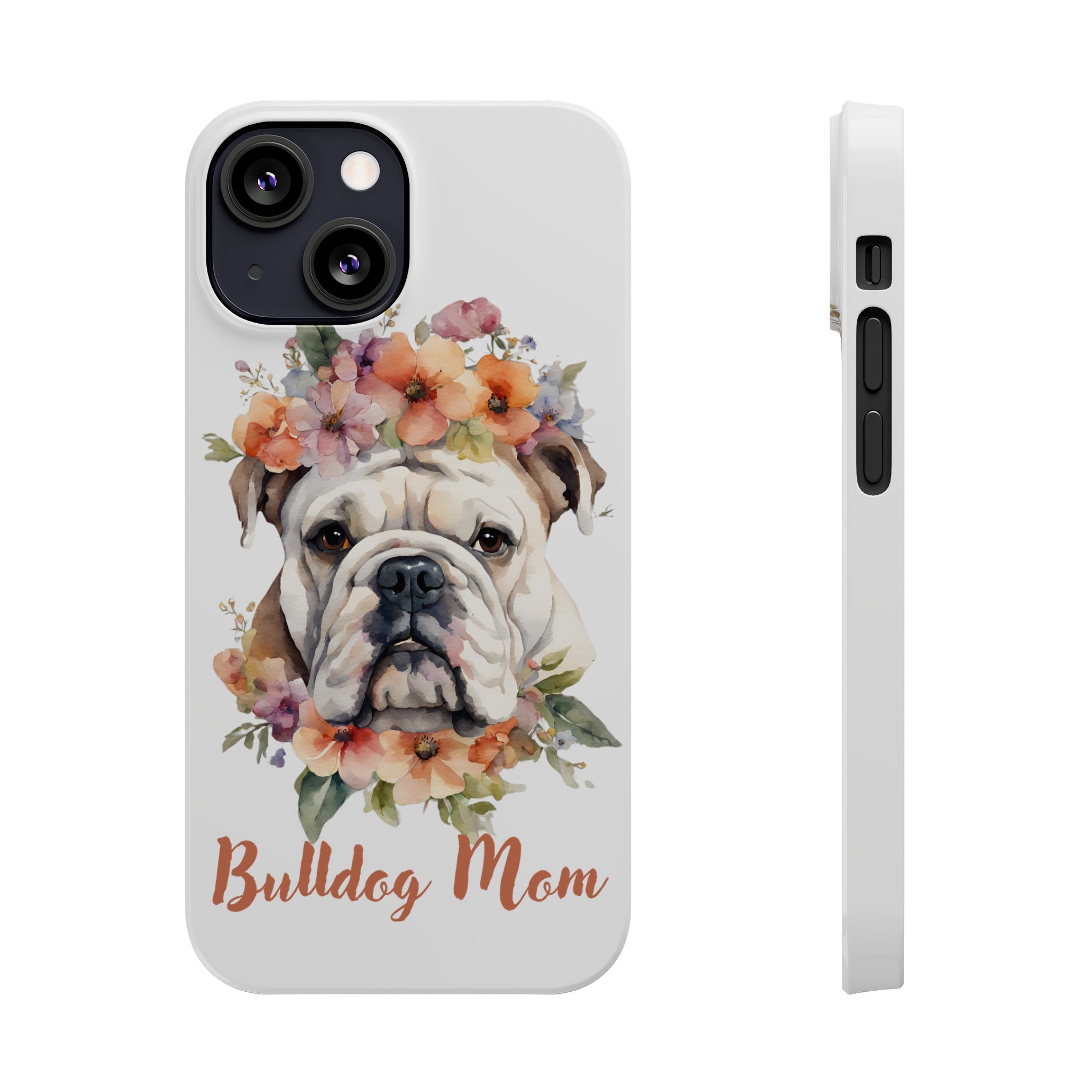 Bulldog iPhone Cases (Engish/White)