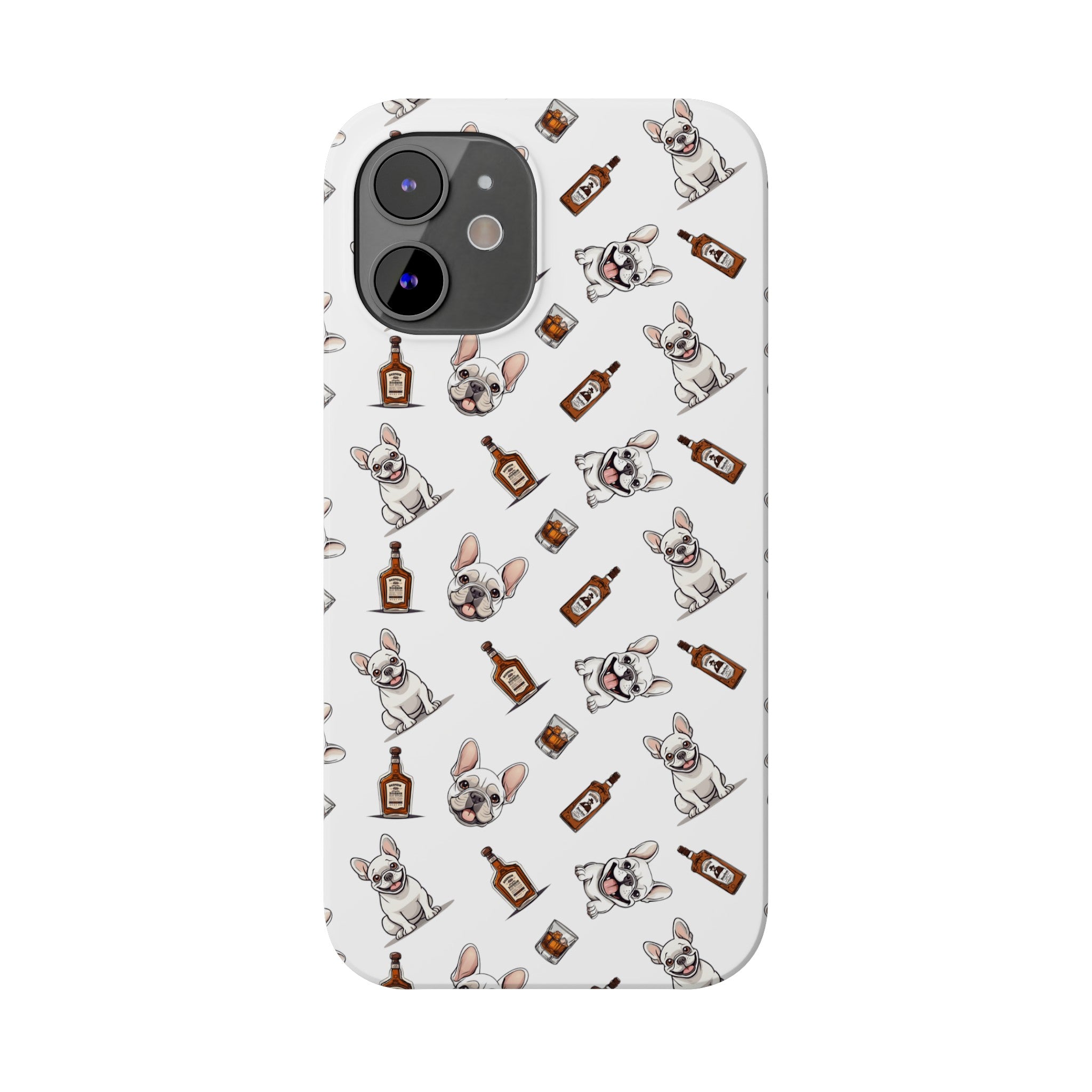 Bulldog iPhone Cases (White French/Bourbon)