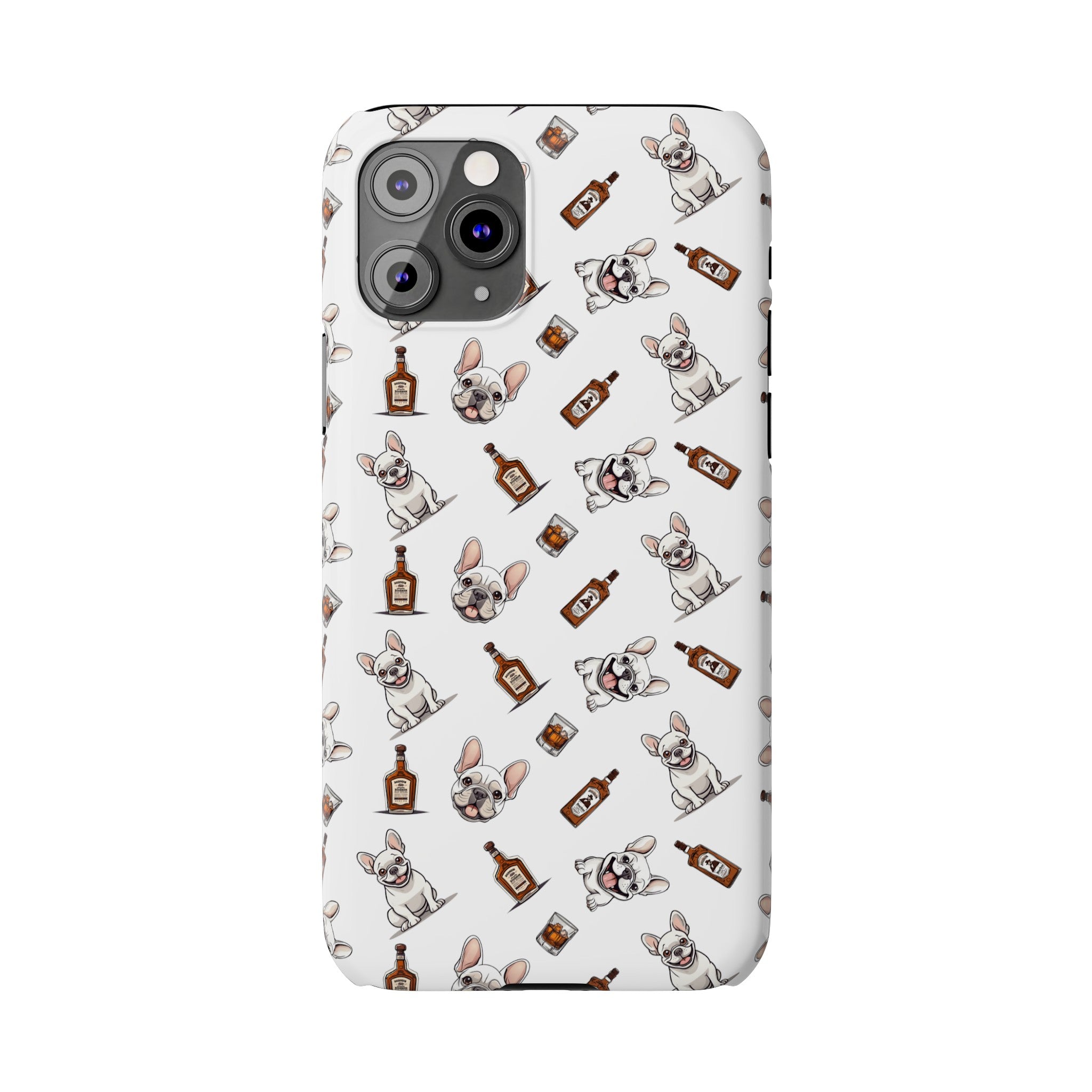Bulldog iPhone Cases (White French/Bourbon)
