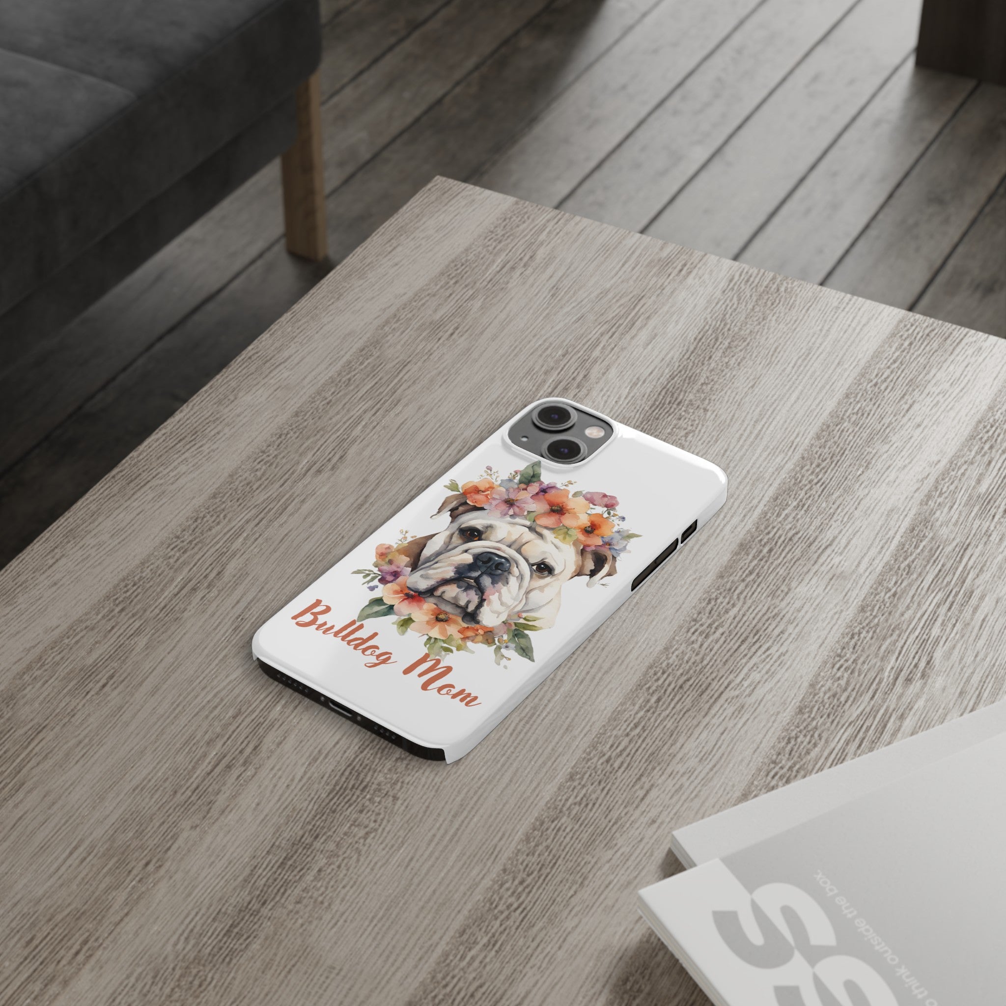 Bulldog iPhone Cases (Engish/White)