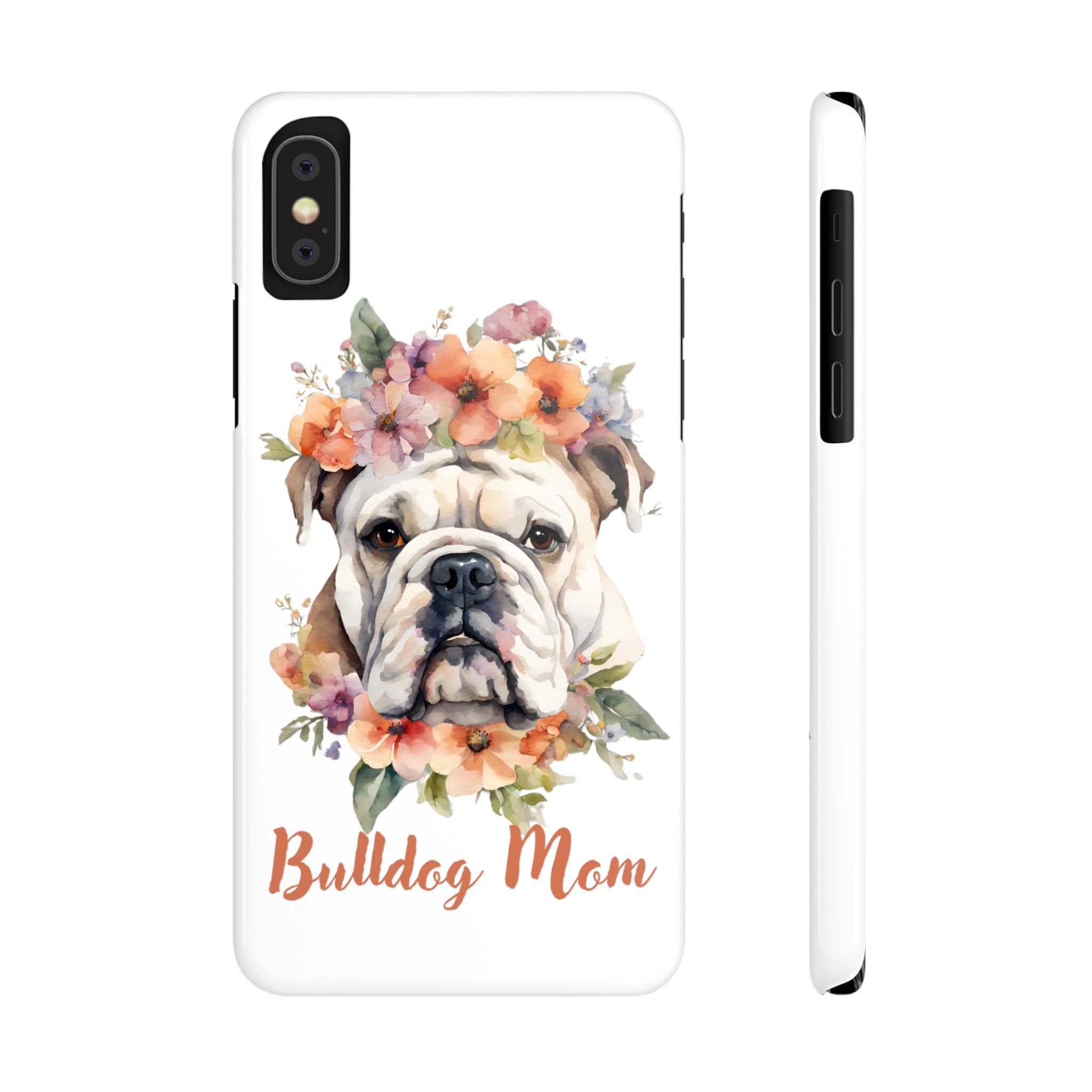 Bulldog iPhone Cases (Engish/White)