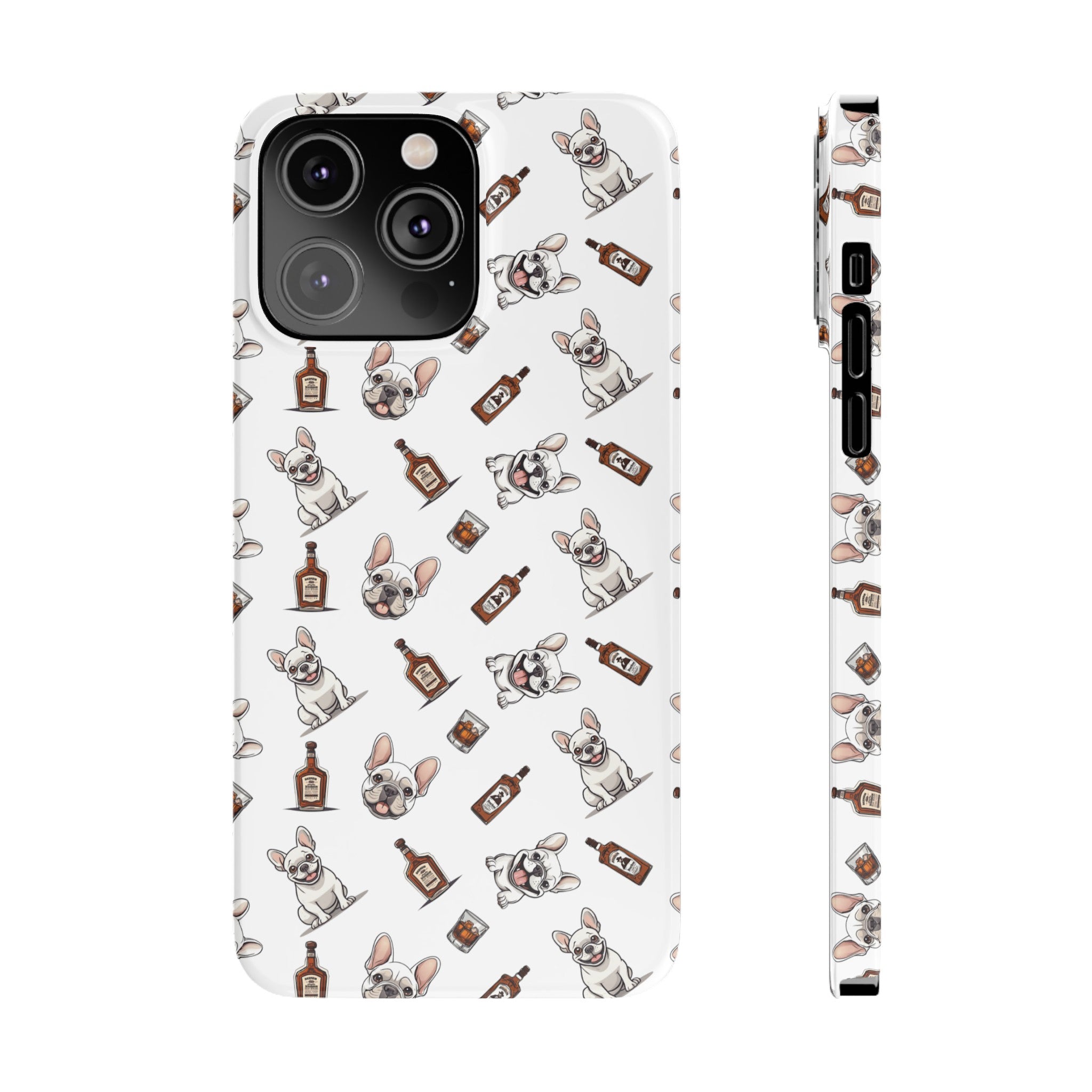 Bulldog iPhone Cases (White French/Bourbon)