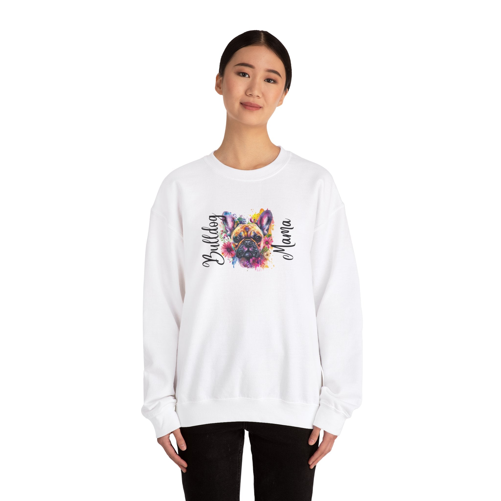 Bulldog Mama crew neck sweatshirt (French)