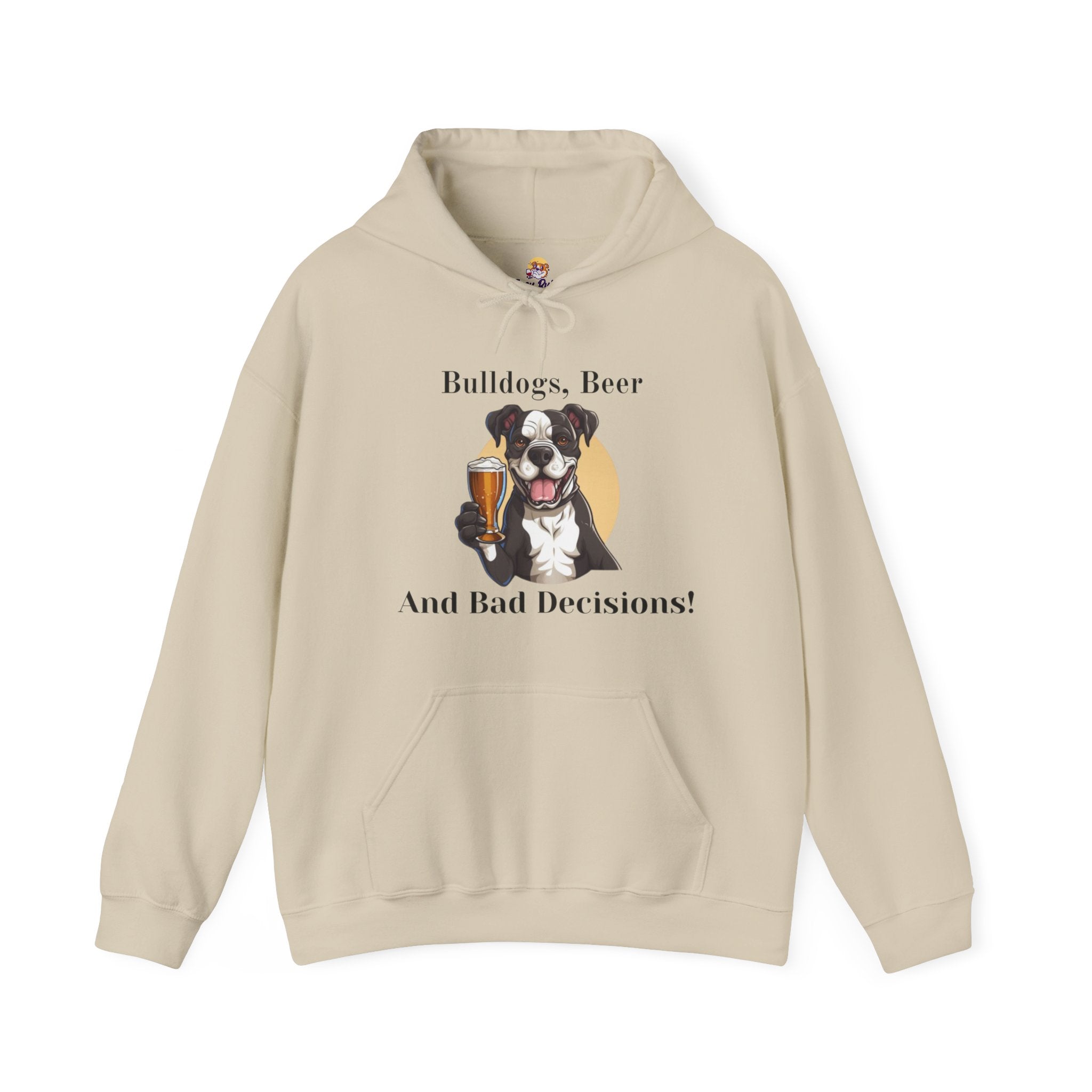 Bulldogs, Beer, and Bad Decisions" Hoodie - Your Go-To Gear for Mischievous Times! option 19 - English Bulldog mom gift | Tipsy Bully