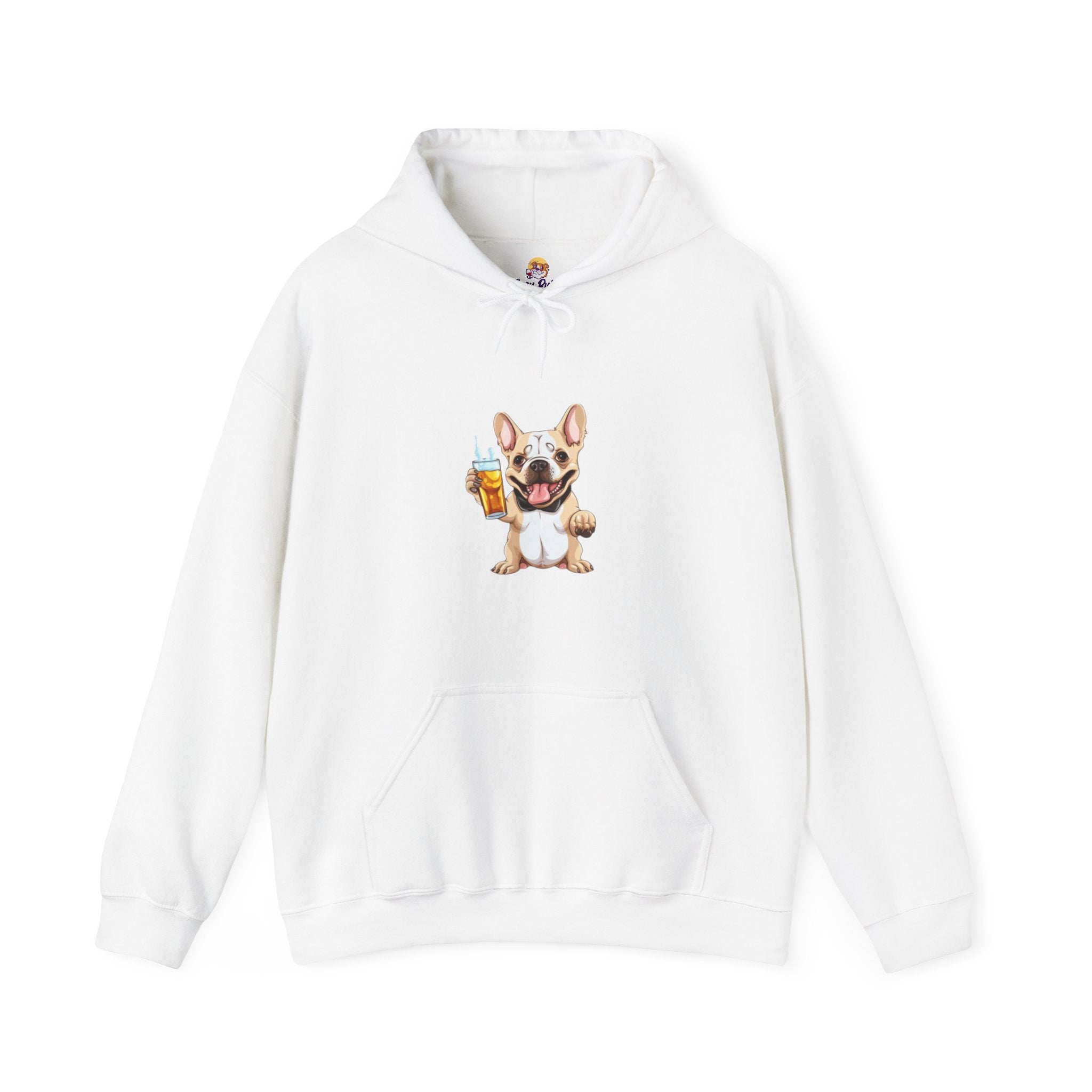 Bulldogs, Beer, and Bad Decisions" Hoodie - Your Go-To Gear for Mischievous Times! (French/Brown)