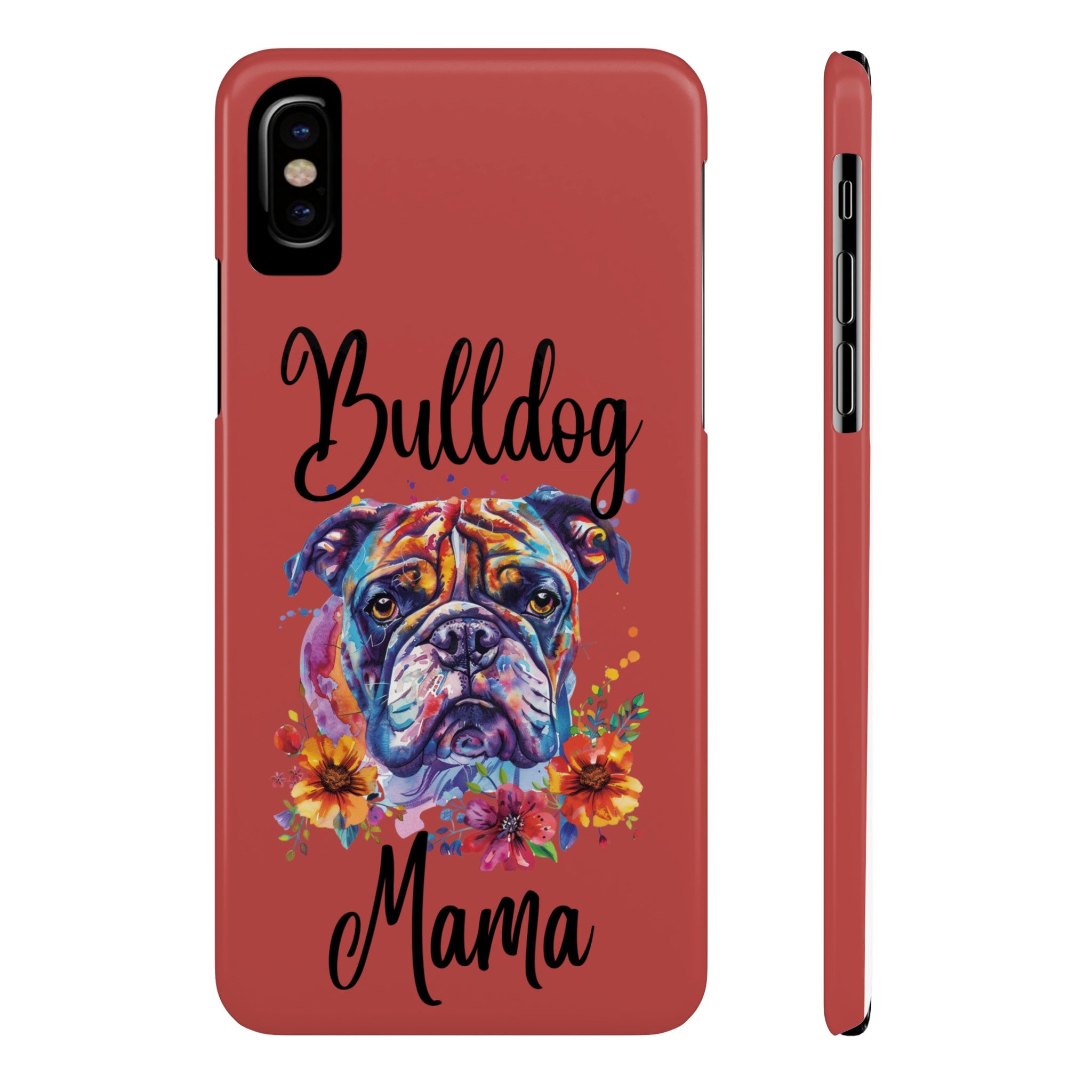 Bulldog Mama iPhone Cases (Engish)