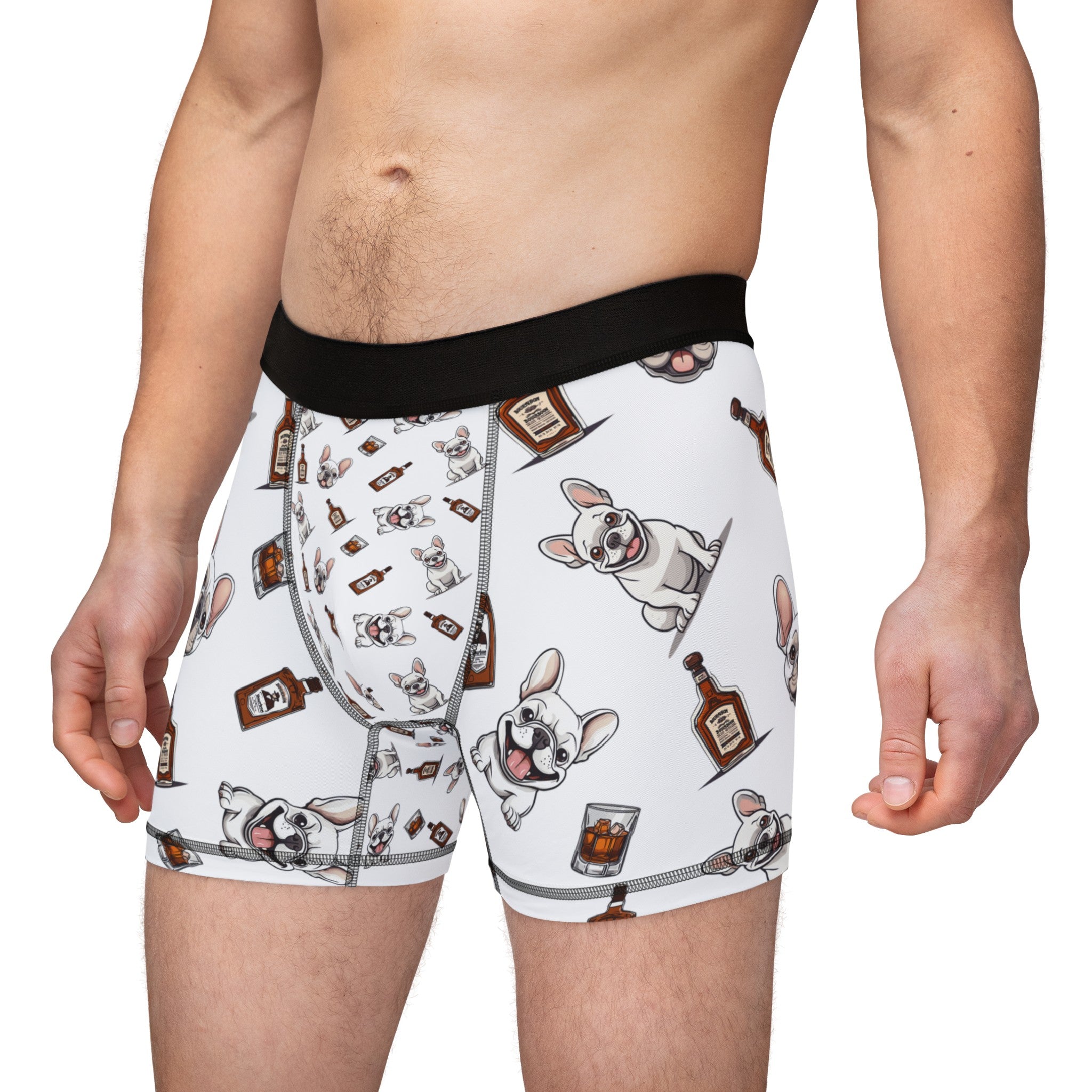 Tipsy Bully Bulldogs & Bourbon Men's Underwear (French/White)