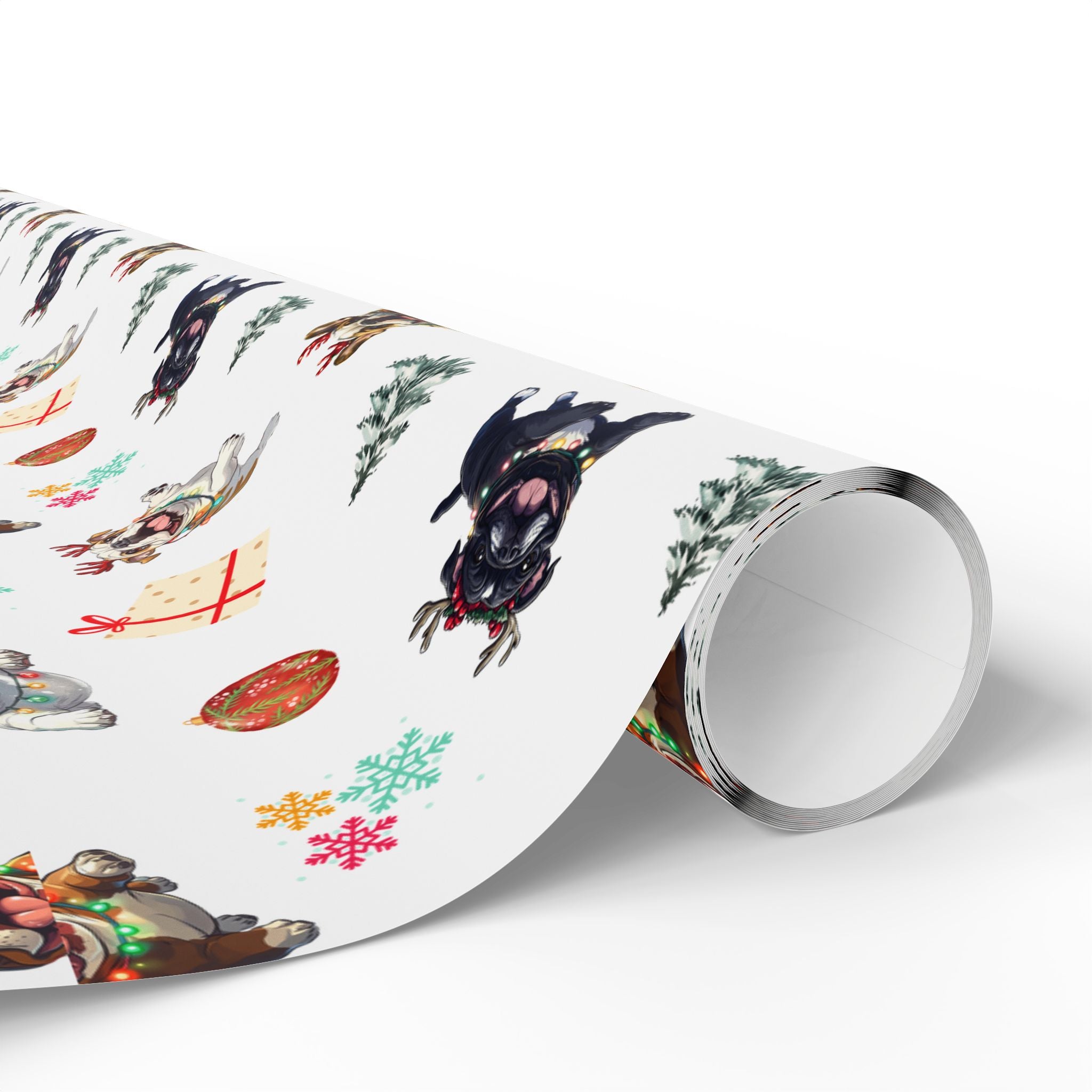 "Santa’s Tipsy Crew" Christmas Wrapping Paper (English)