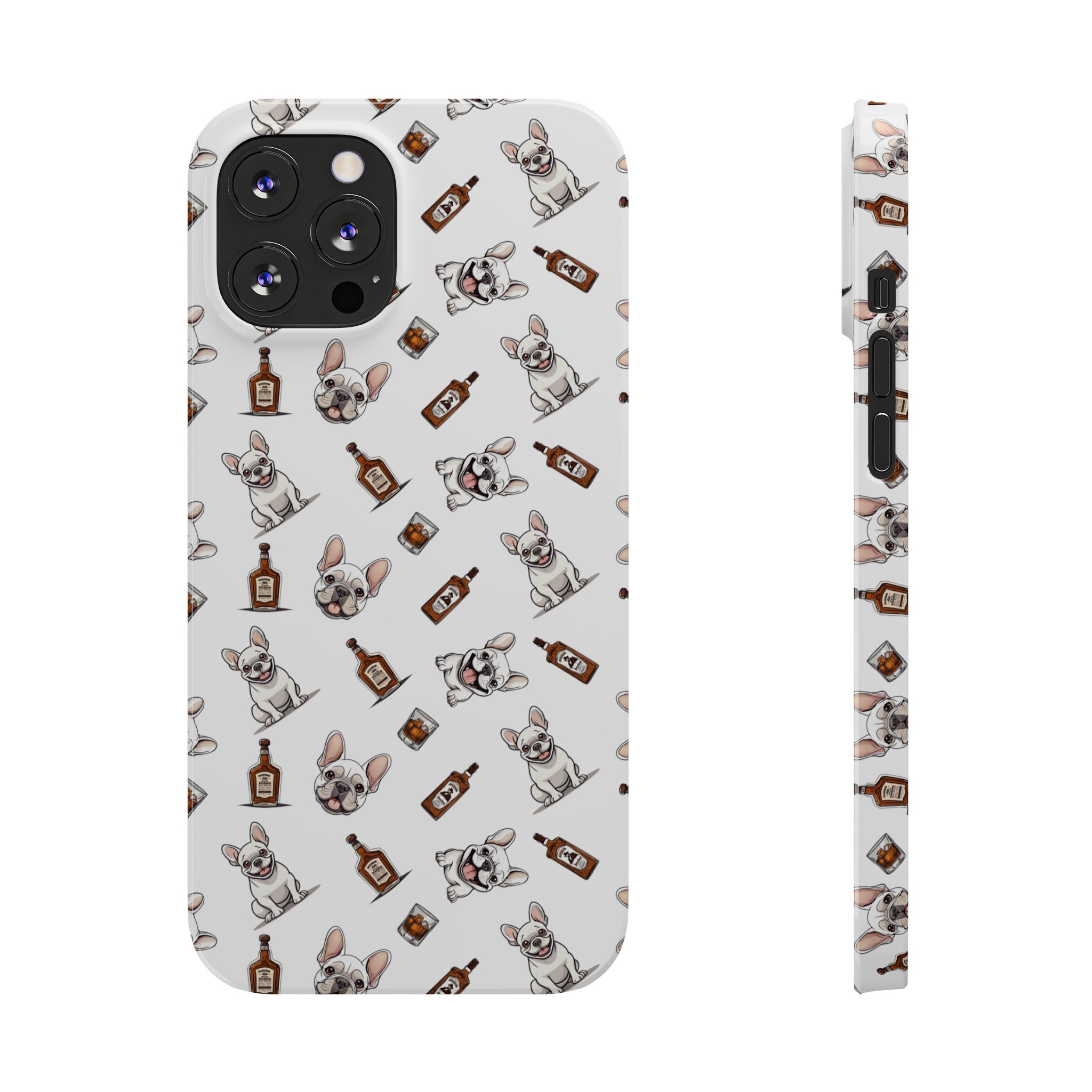 Bulldog iPhone Cases (White French/Bourbon)