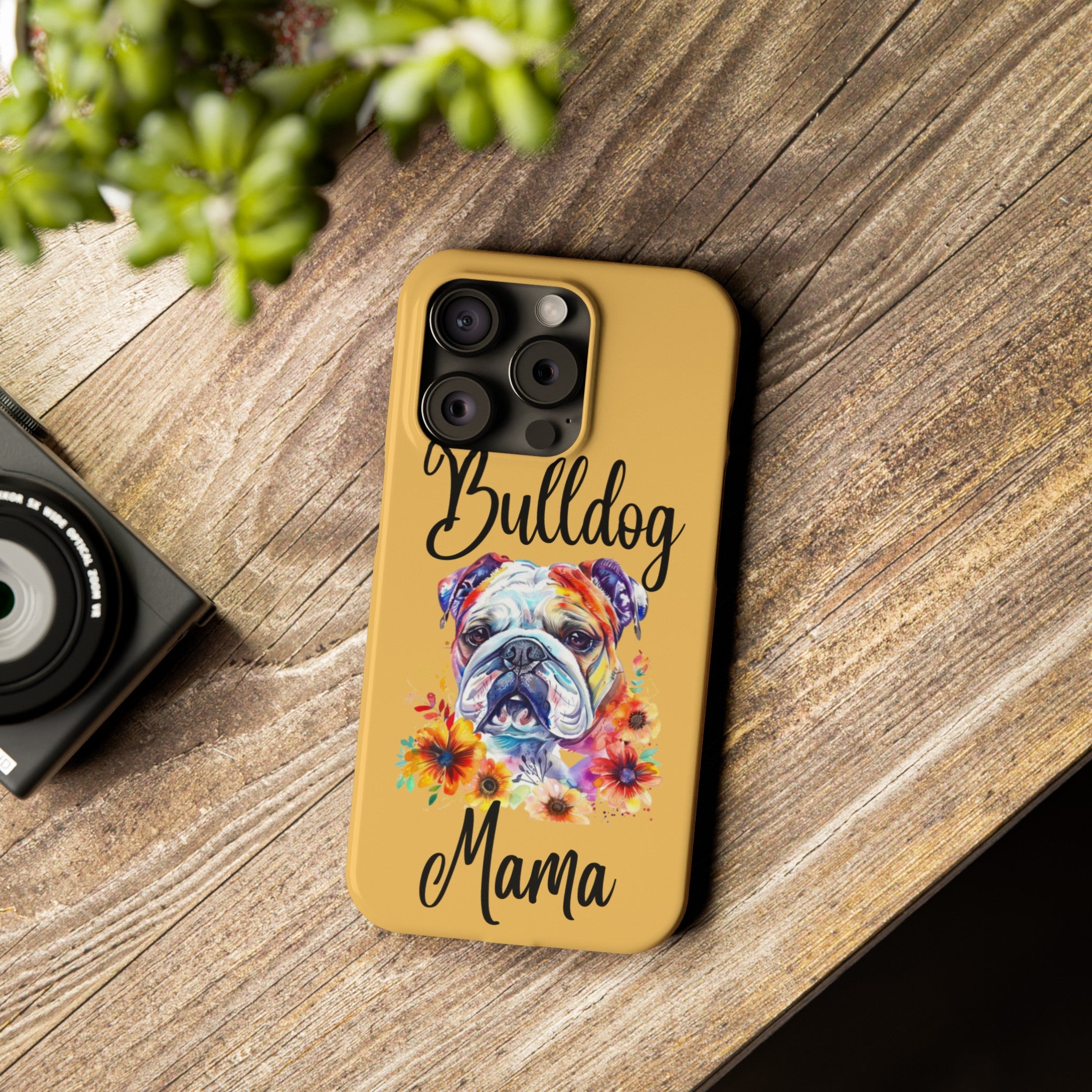 Bulldog Mama iPhone Cases (Engish)