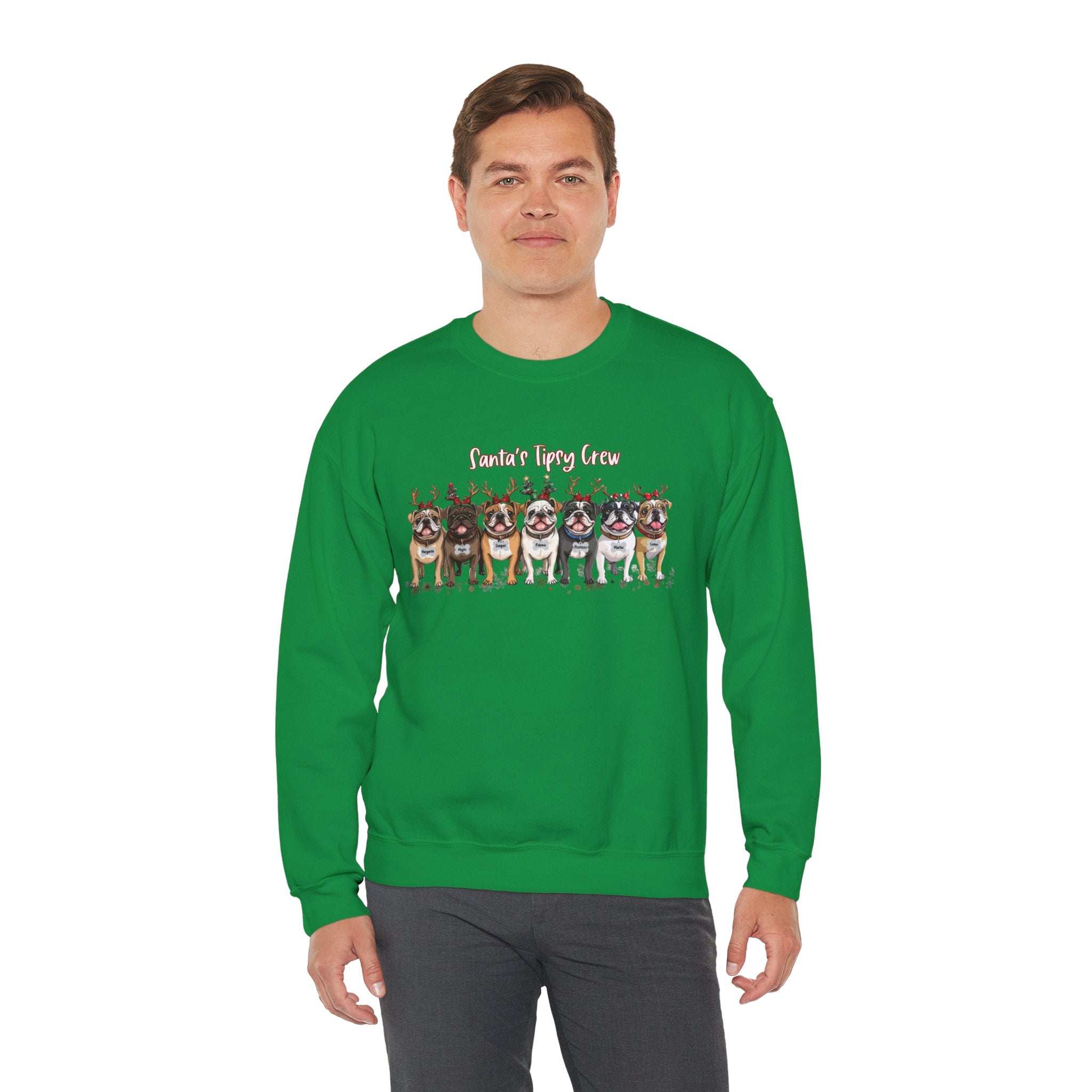 “Santa’s Tipsy Crew” Christmas Crewneck Sweatshirt - Unisex (English)