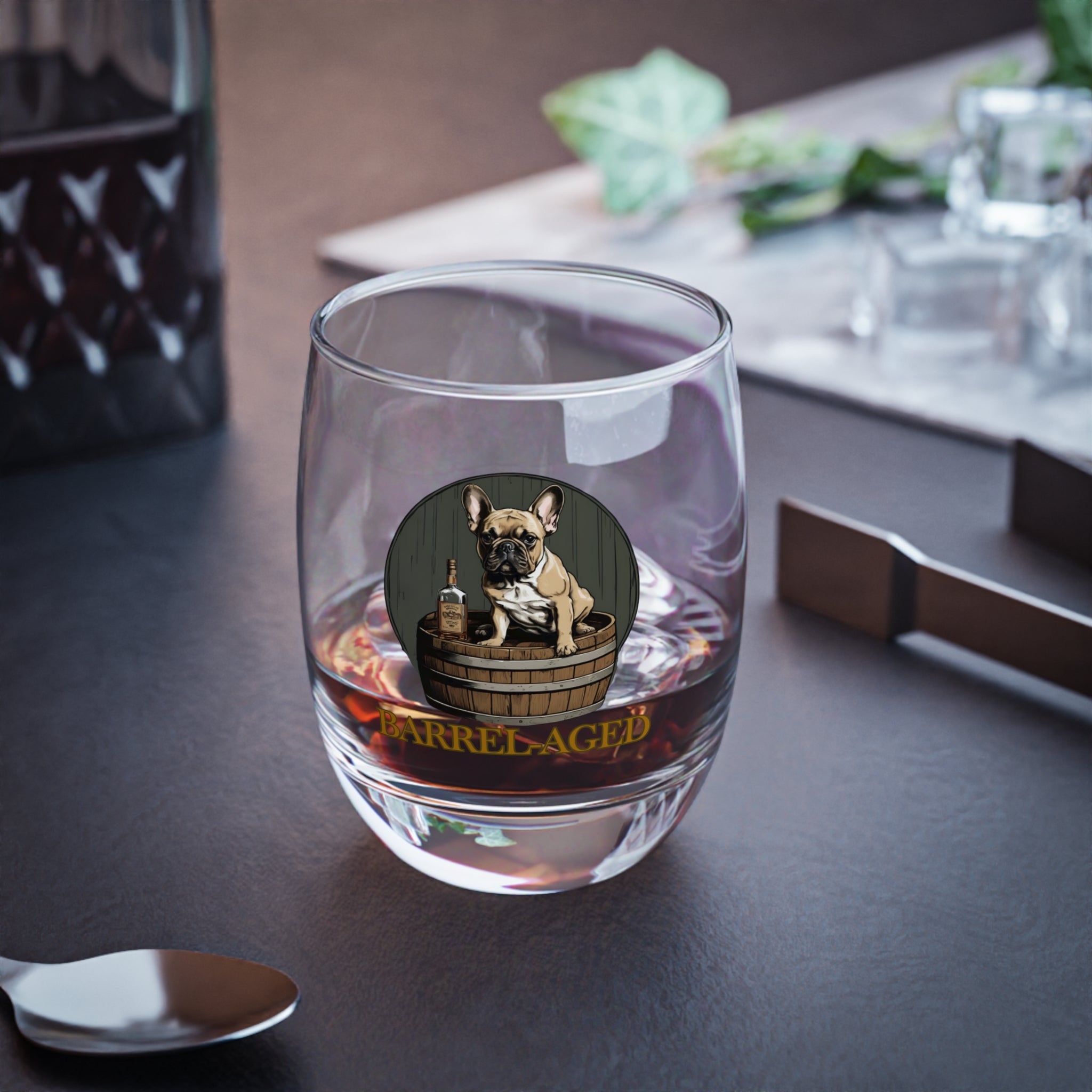 Tipsy Bully Barrel-Aged Whiskey/Bourbon Glass (French)