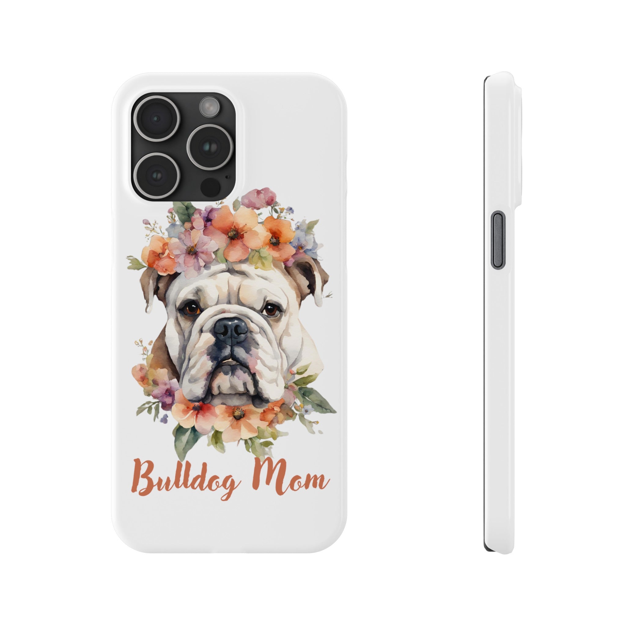 Bulldog iPhone Cases (Engish/White)