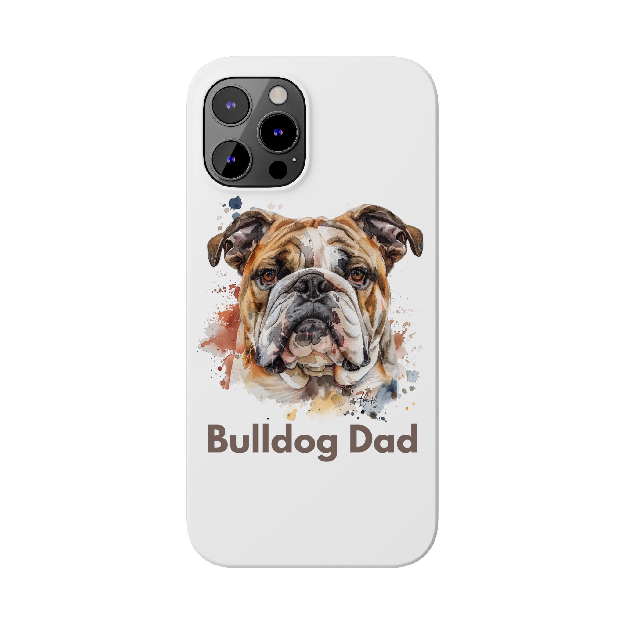 Bulldog iPhone Cases (English/Watercolor)