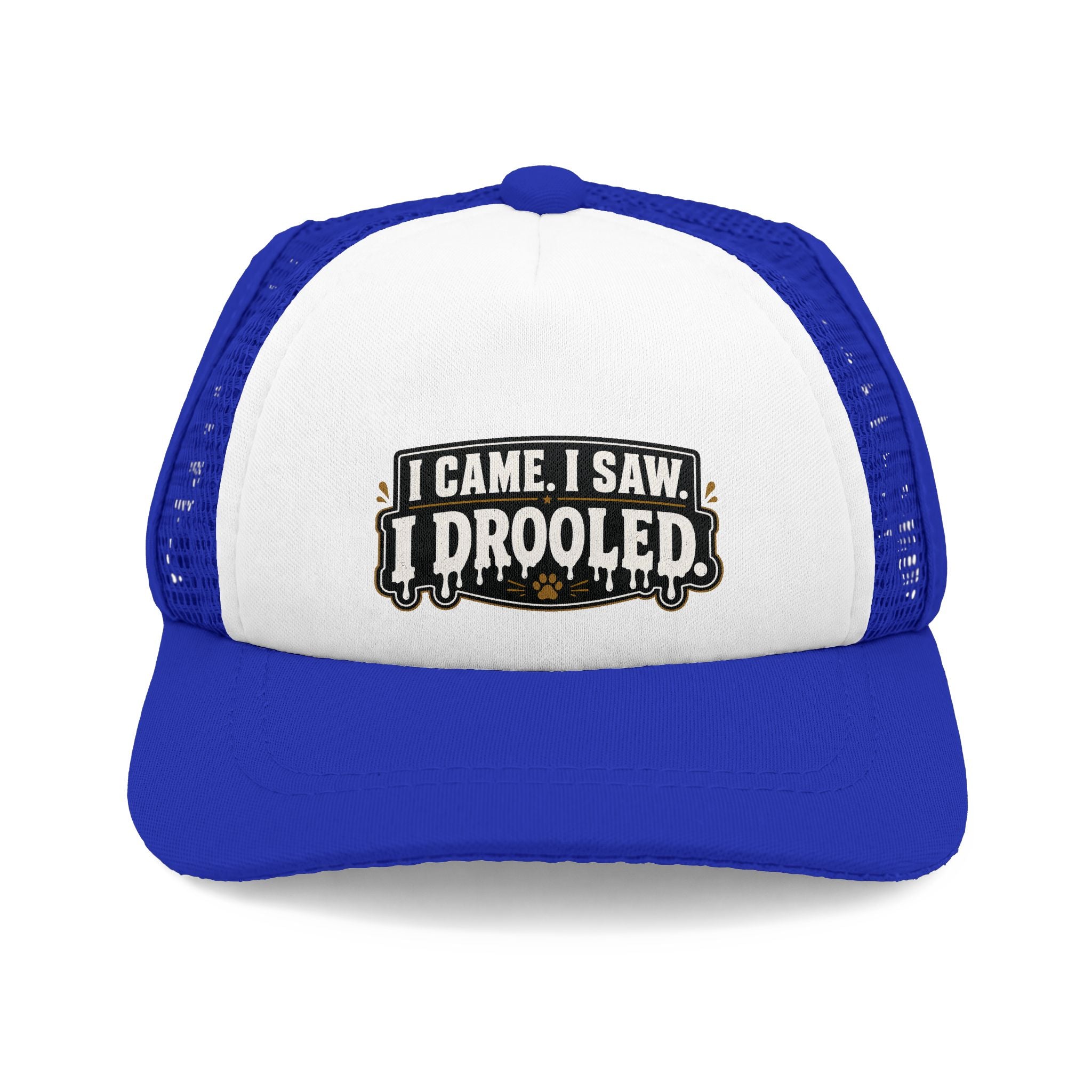 "I Came. I Saw. I Drooled." Bulldog Trucker Hat (English/French)