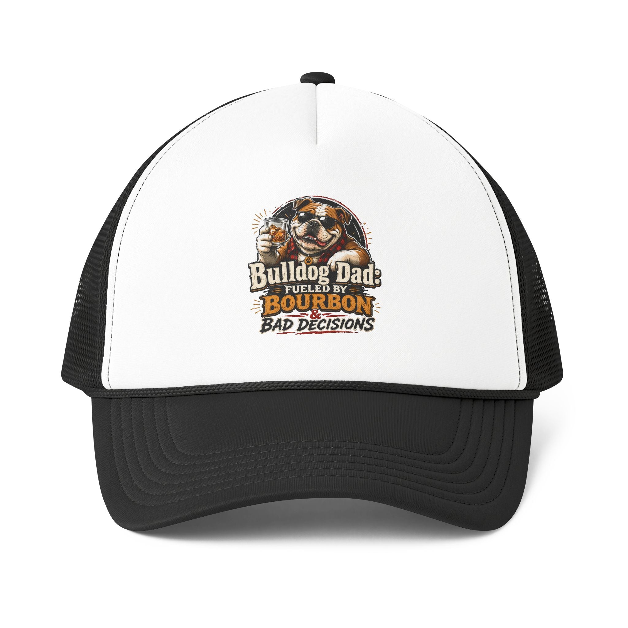 Bulldog Dad Bourbon Trucker Cap (English)