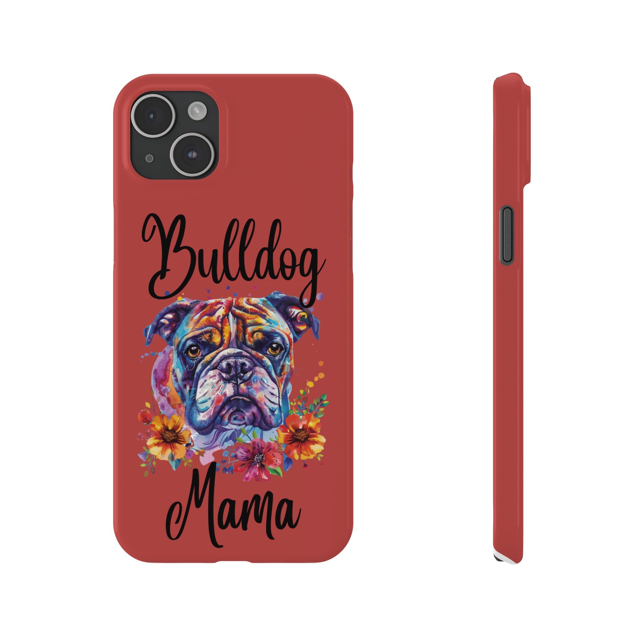 Bulldog Mama iPhone Cases (Engish)