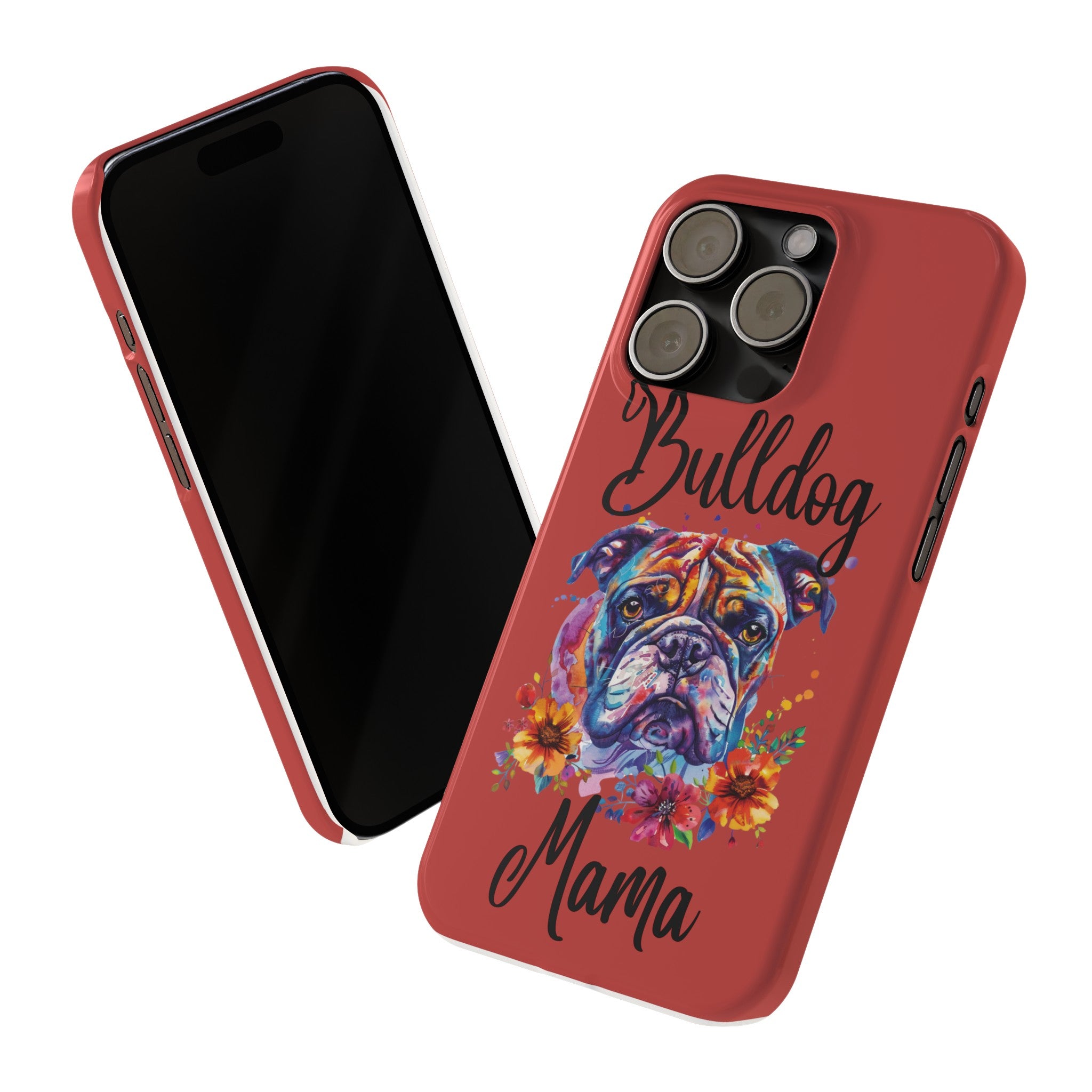 Bulldog Mama iPhone Cases (Engish)