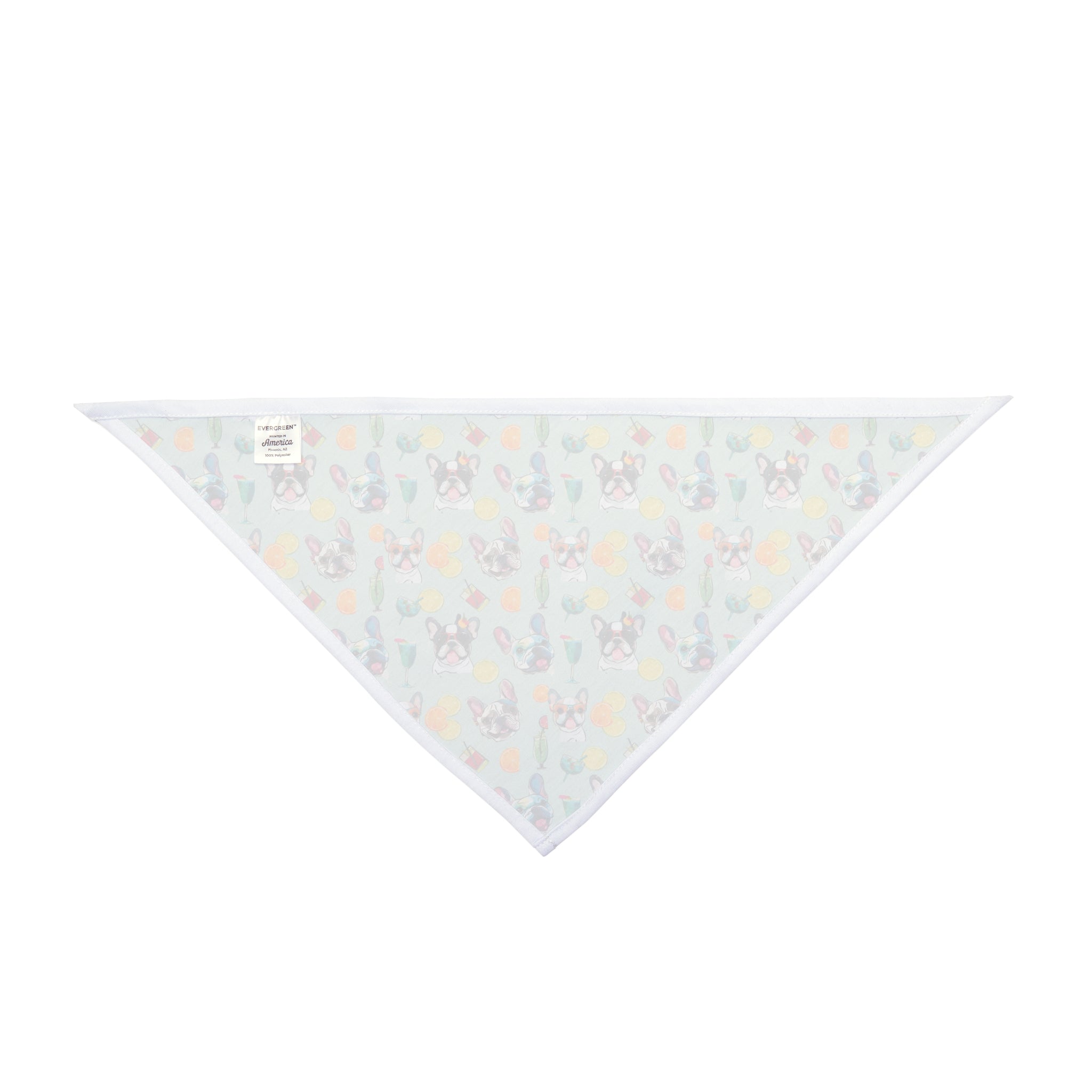 Tipsy Bully Summer Cocktail Bulldog Bandana (French/Green)