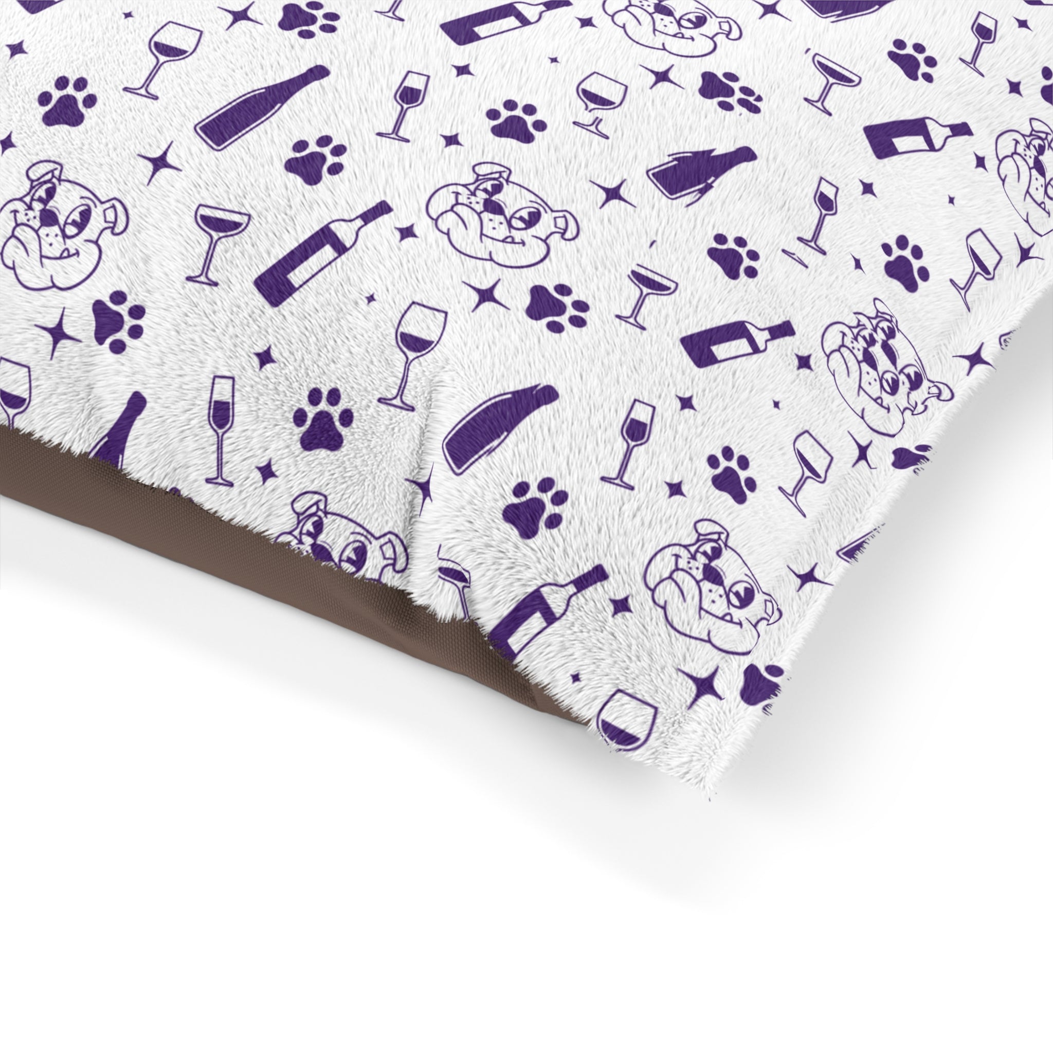 Tipsy Bully Dog Bed: Where Dreams of Wine and Woofs Collide! - Purple