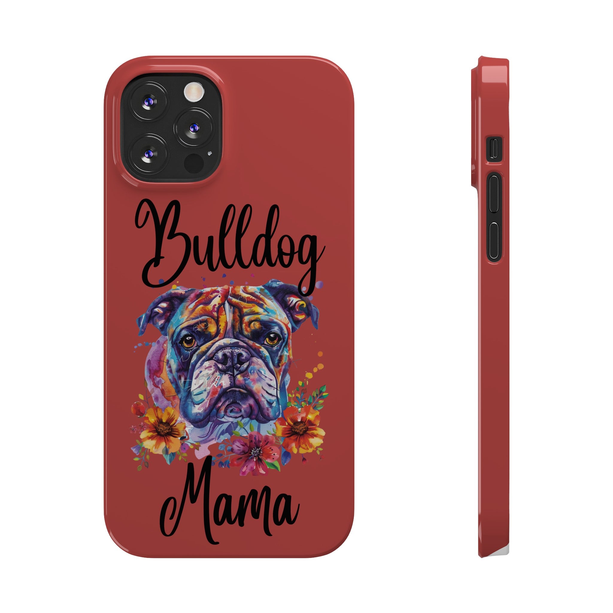 Bulldog Mama iPhone Cases (Engish)